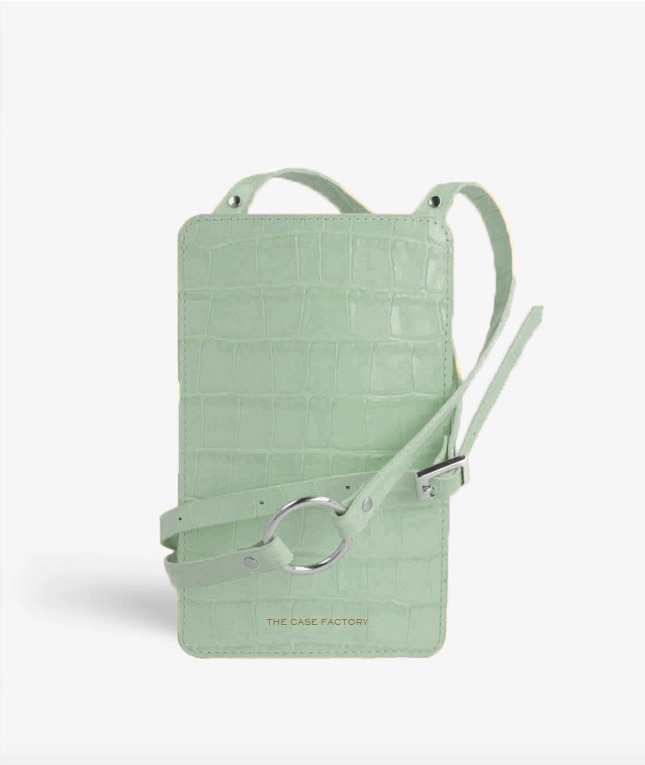 Smart Crossbody Borsa Croco Teal