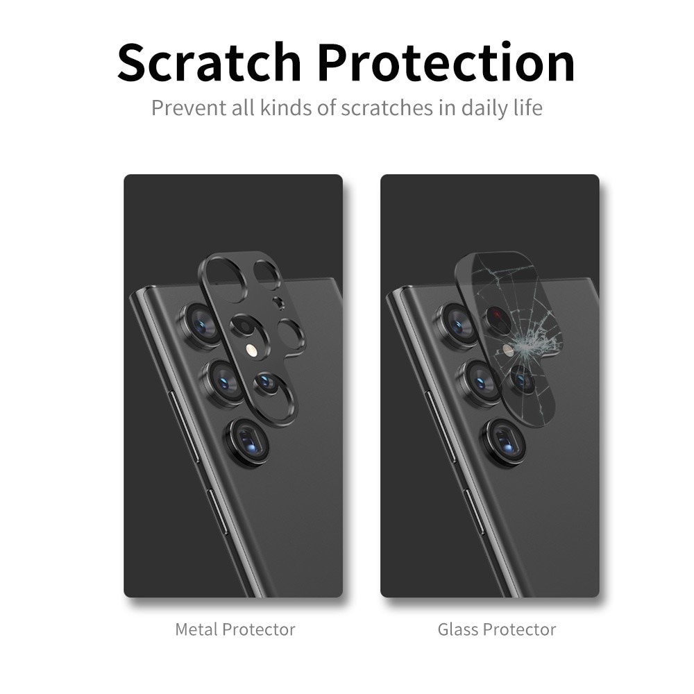 Protezioni per fotocamere Alluminio Samsung Galaxy S22 Ultra D'argento