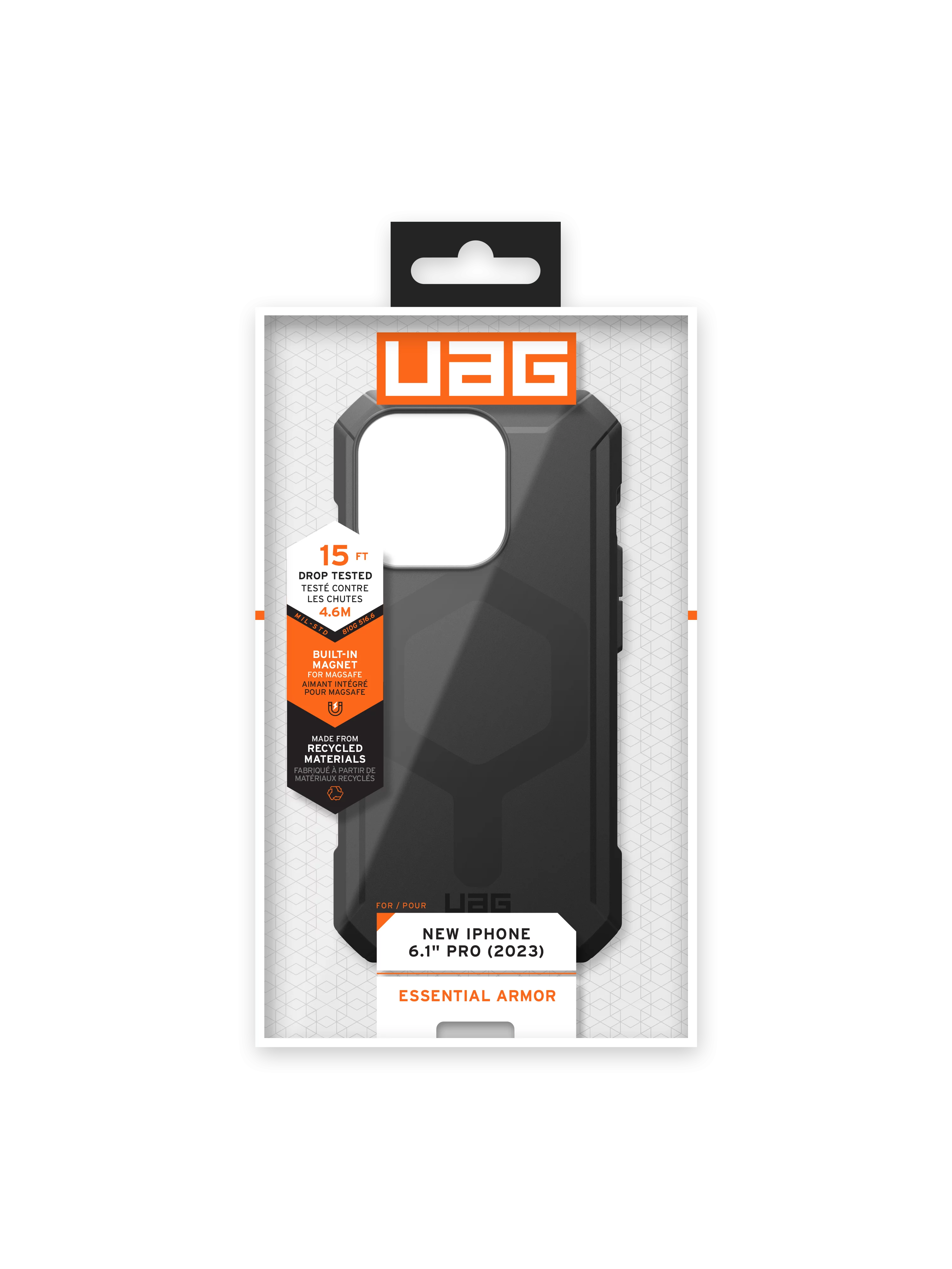 Cover Essential Armor con MagSafe iPhone 15 Pro Black