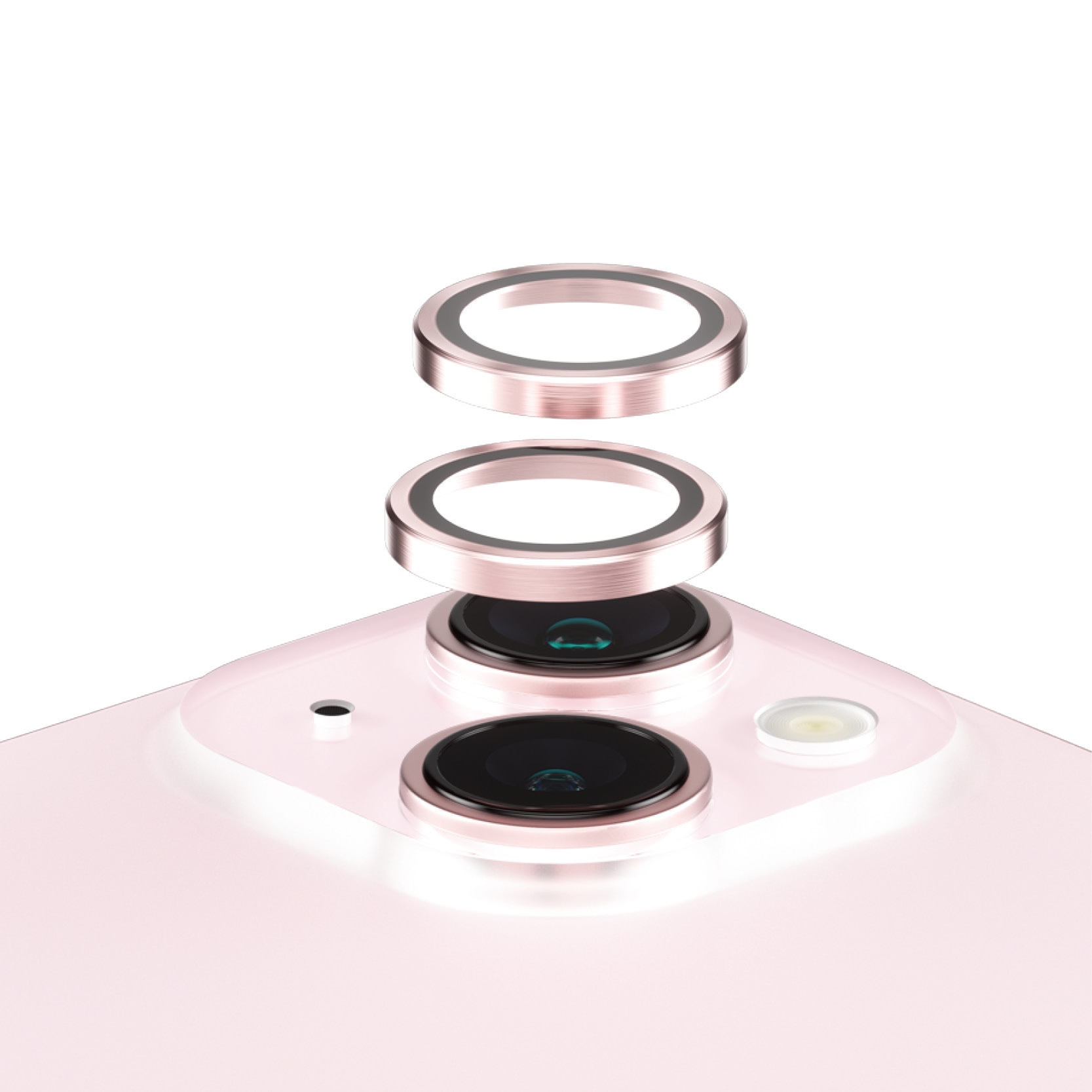 iPhone 15 Plus Hoops Camera Lens Protector Pink