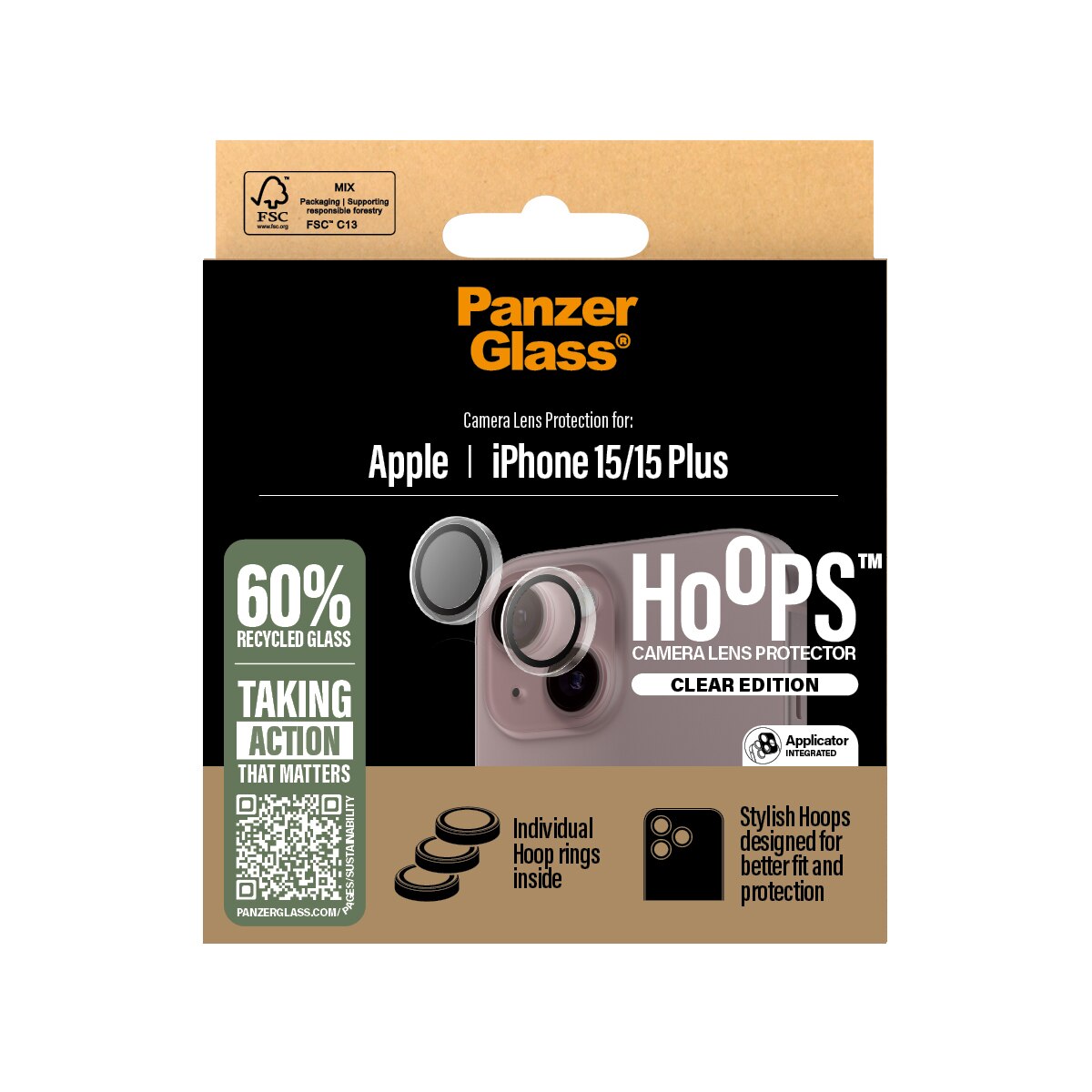 iPhone 15 Hoops Camera Lens Protector Trasparente