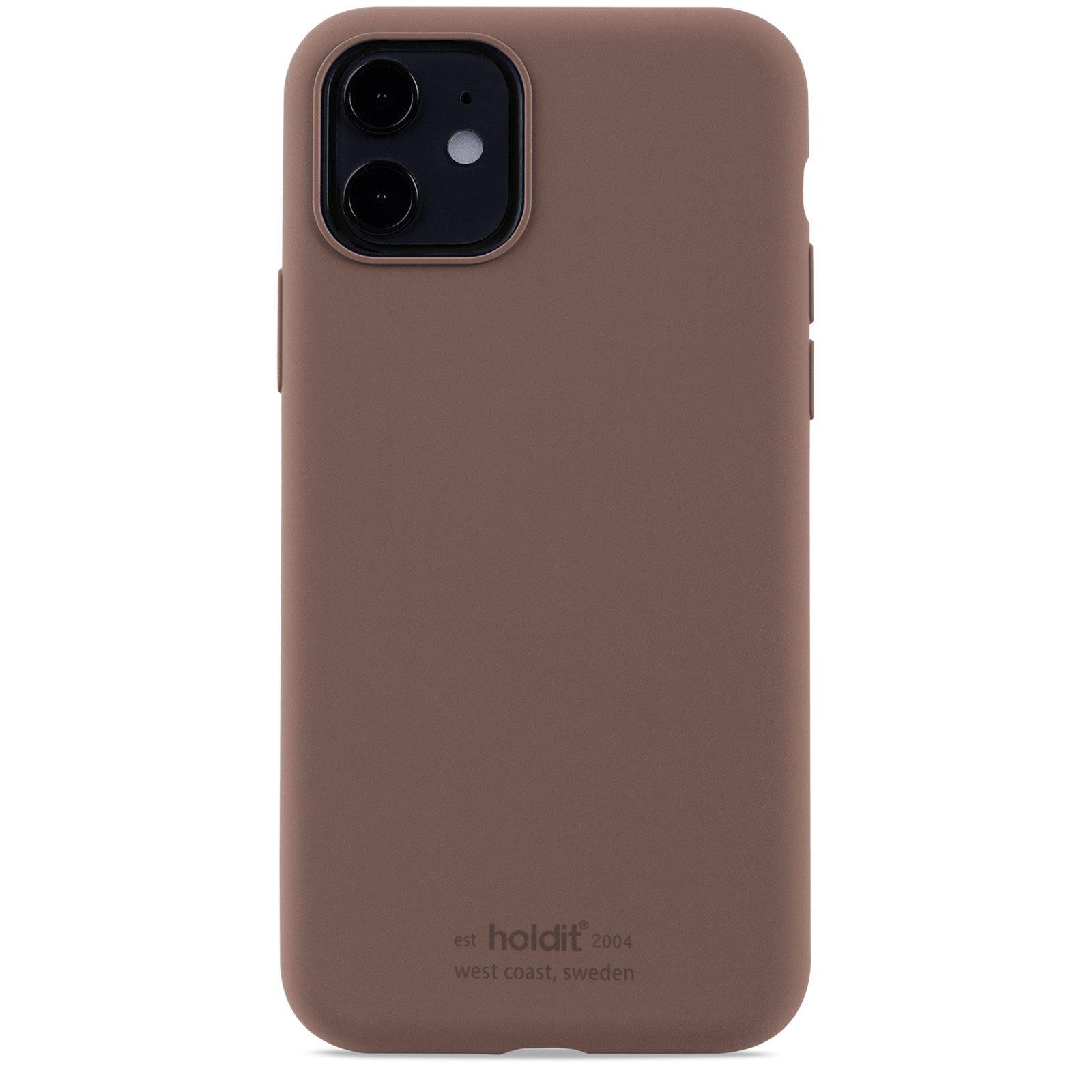 Cover in silicone iPhone 11/XR Dark Brown