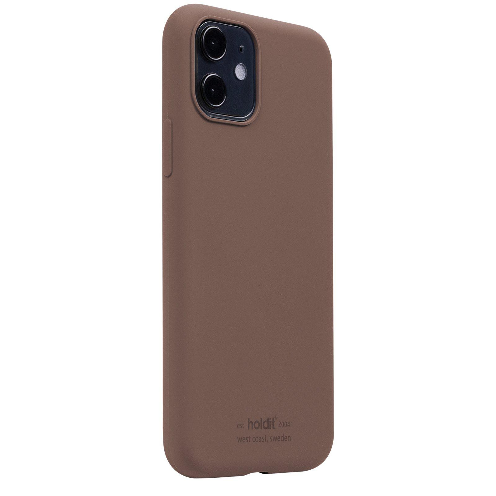 Cover in silicone per iPhone 11 Marrone