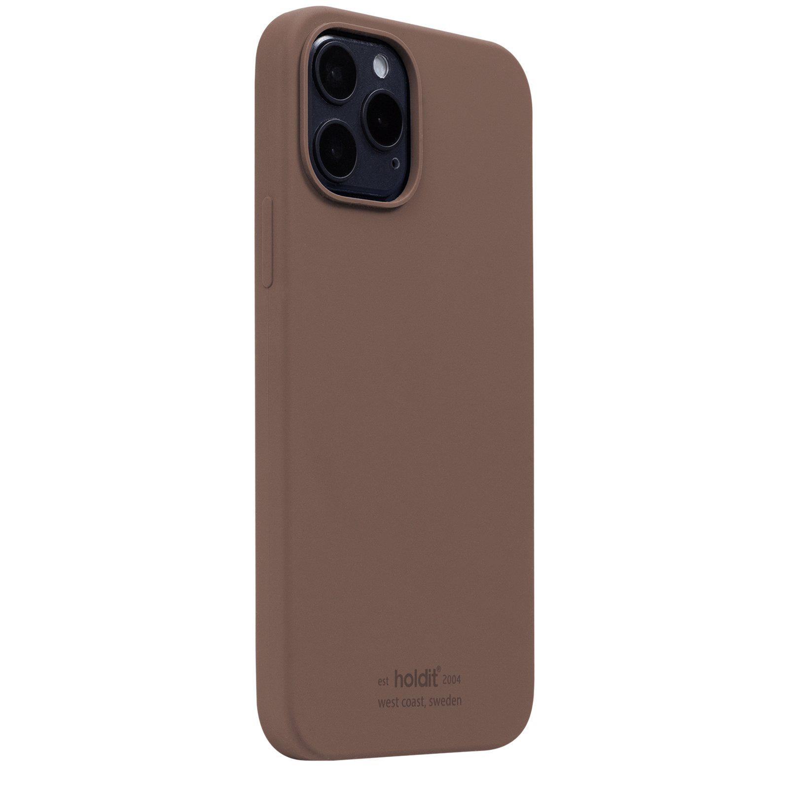 Cover in silicone iPhone 12/12 Pro Dark Brown
