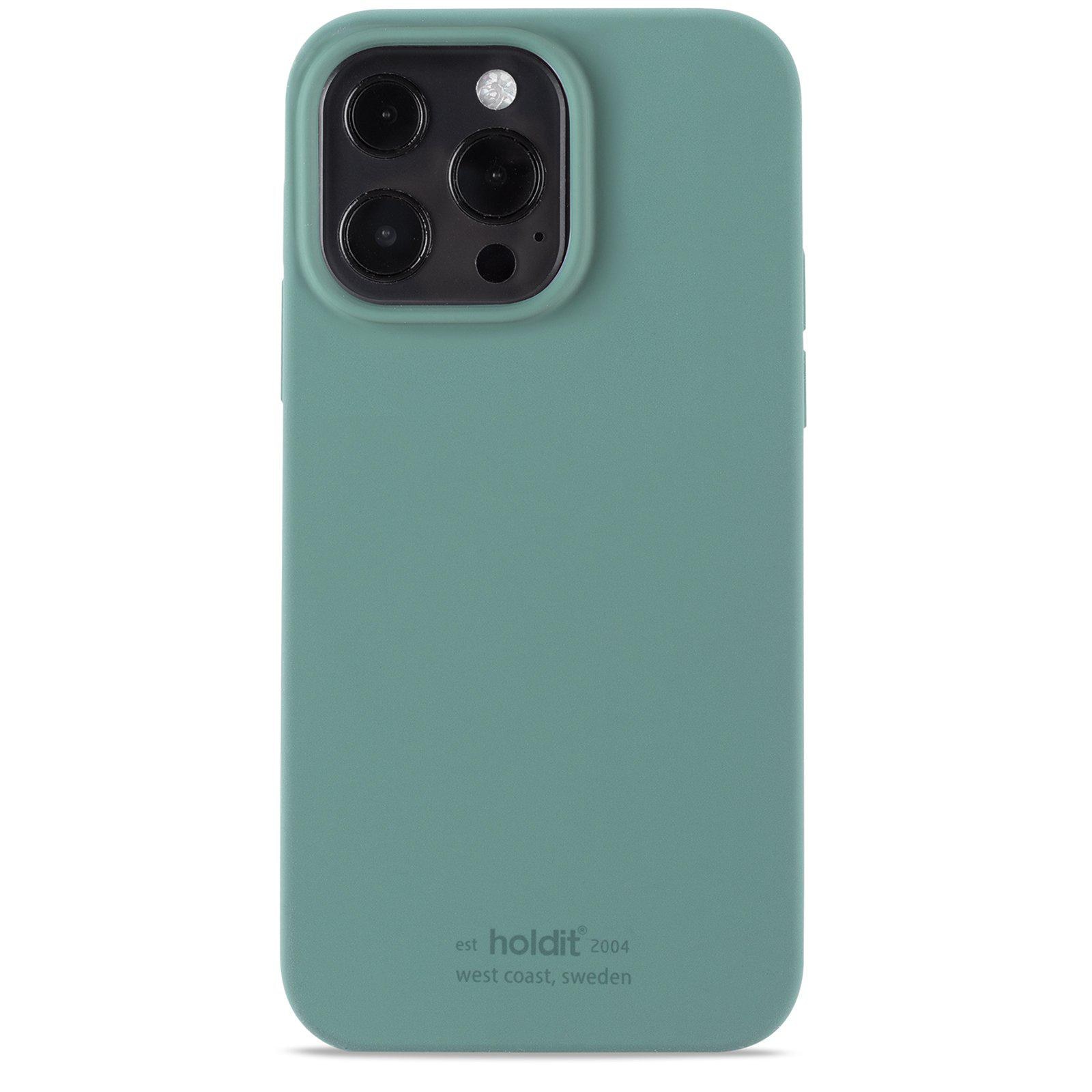 Cover in silicone iPhone 13 Pro Max Moss Green