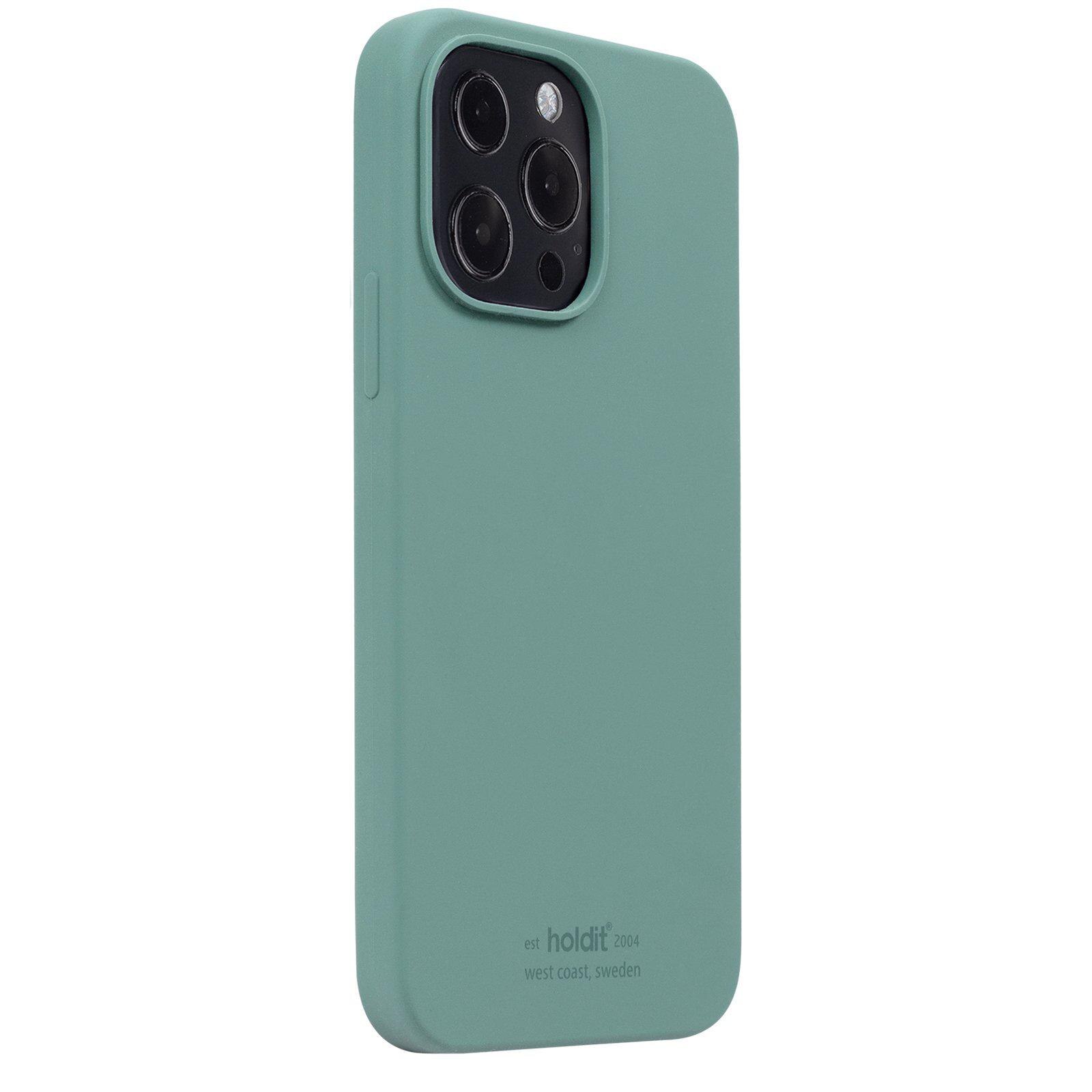 Cover in silicone iPhone 13 Pro Moss Green