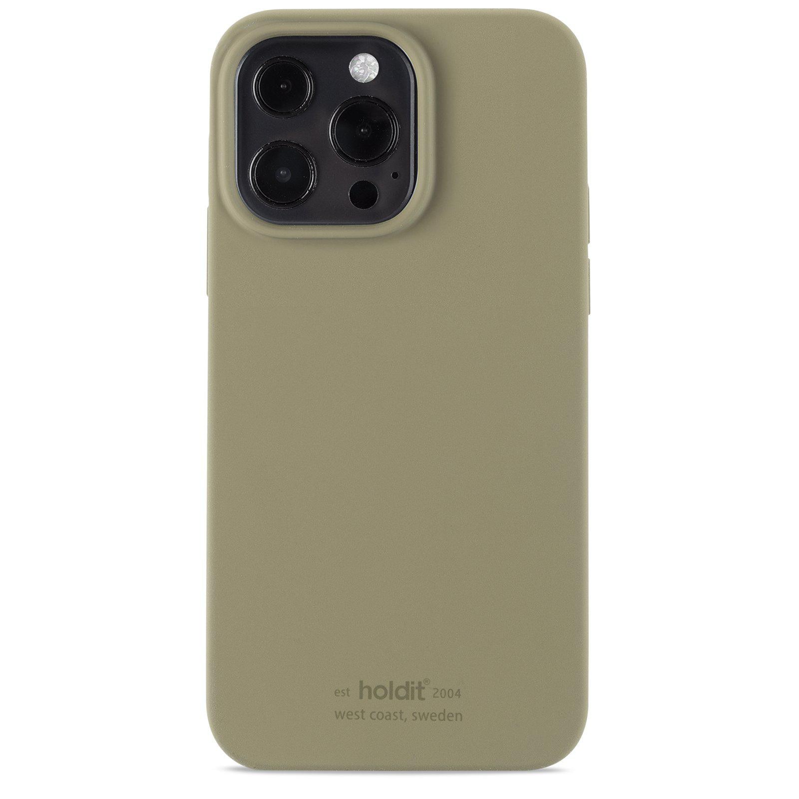 Cover in silicone iPhone 13 Pro Khaki Green