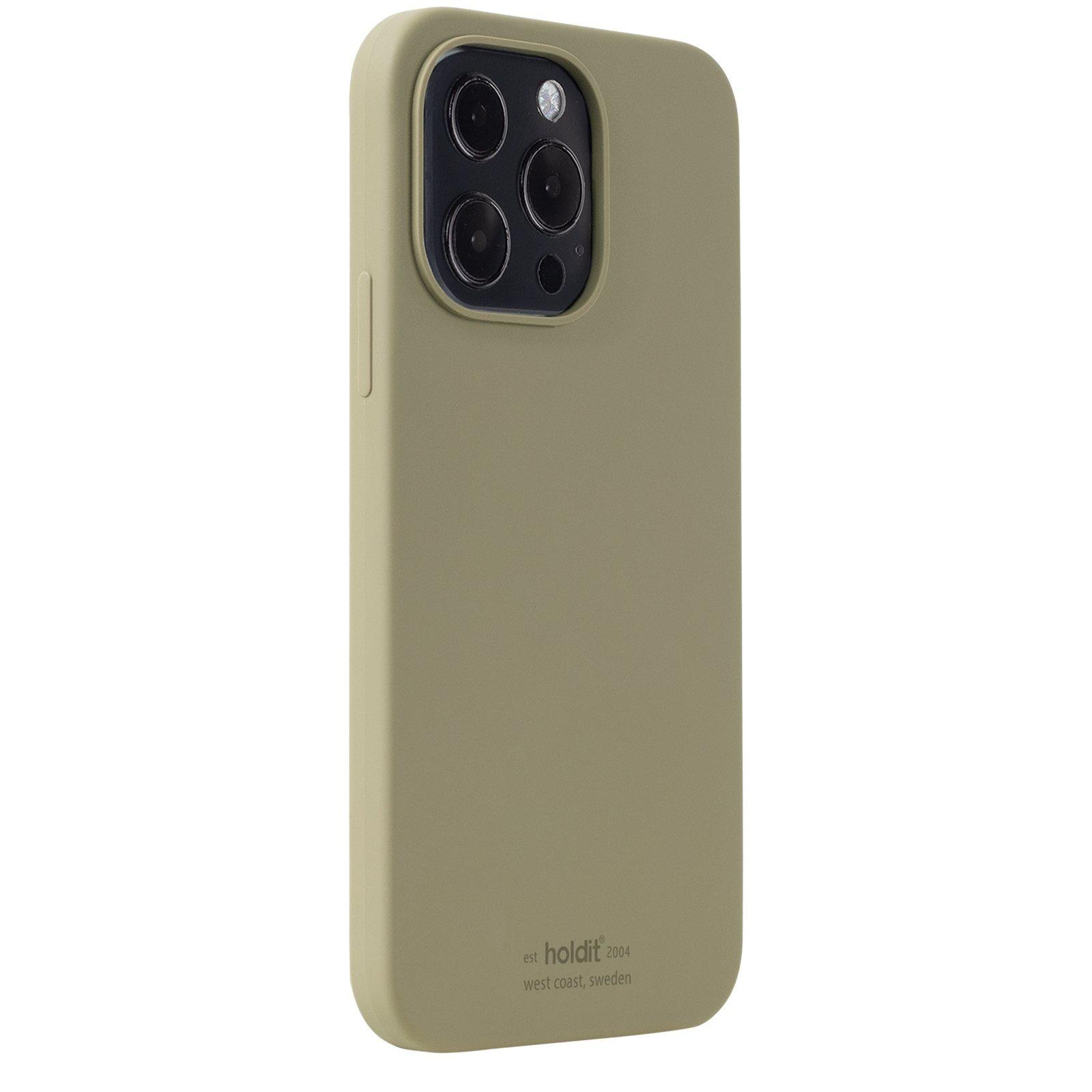 Cover in silicone iPhone 13 Pro Khaki Green