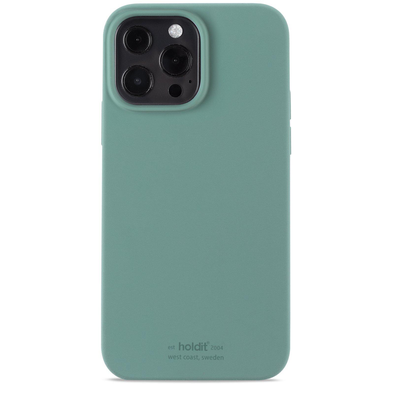 Cover in silicone iPhone 14 Pro Max Moss Green