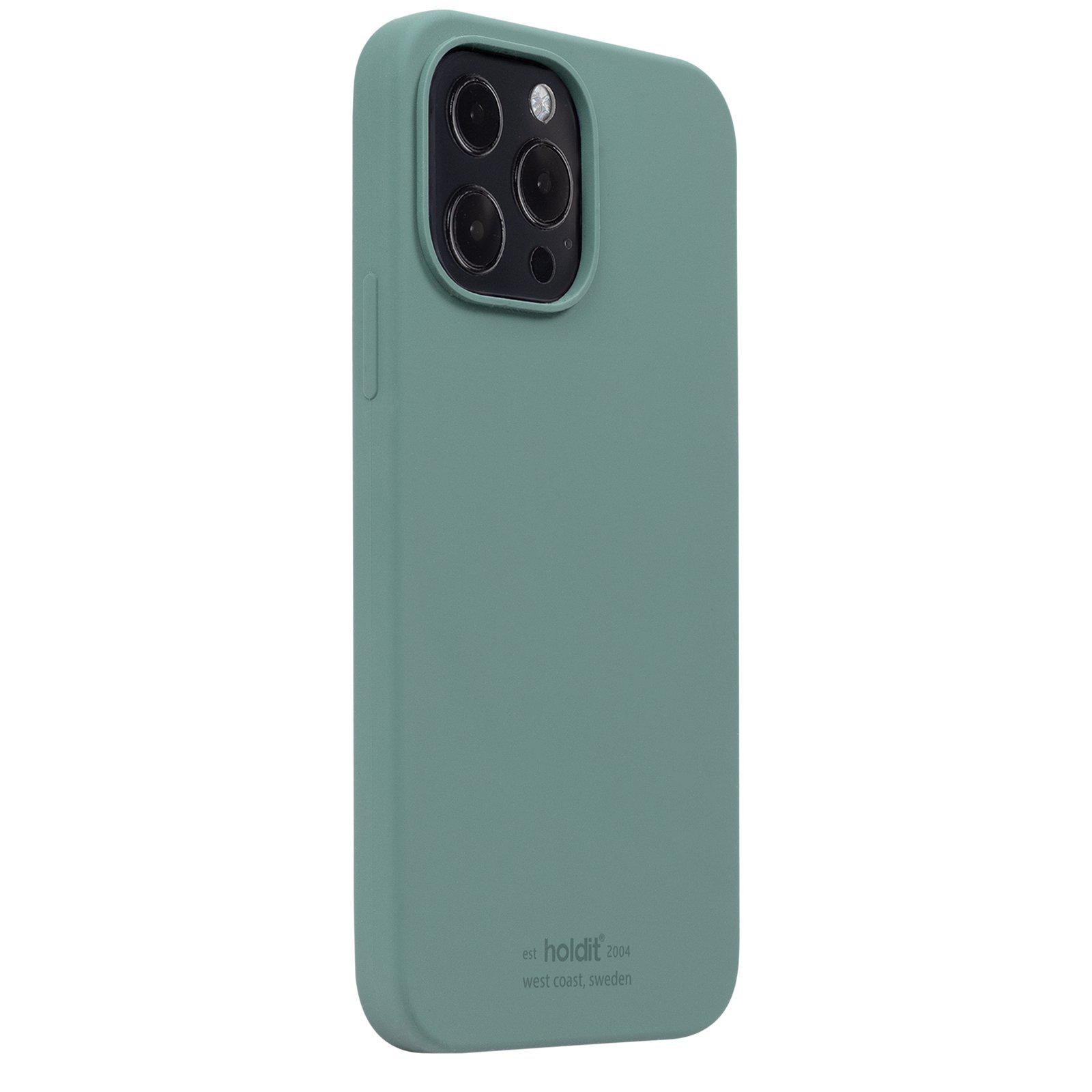 Cover in silicone iPhone 14 Pro Moss Green