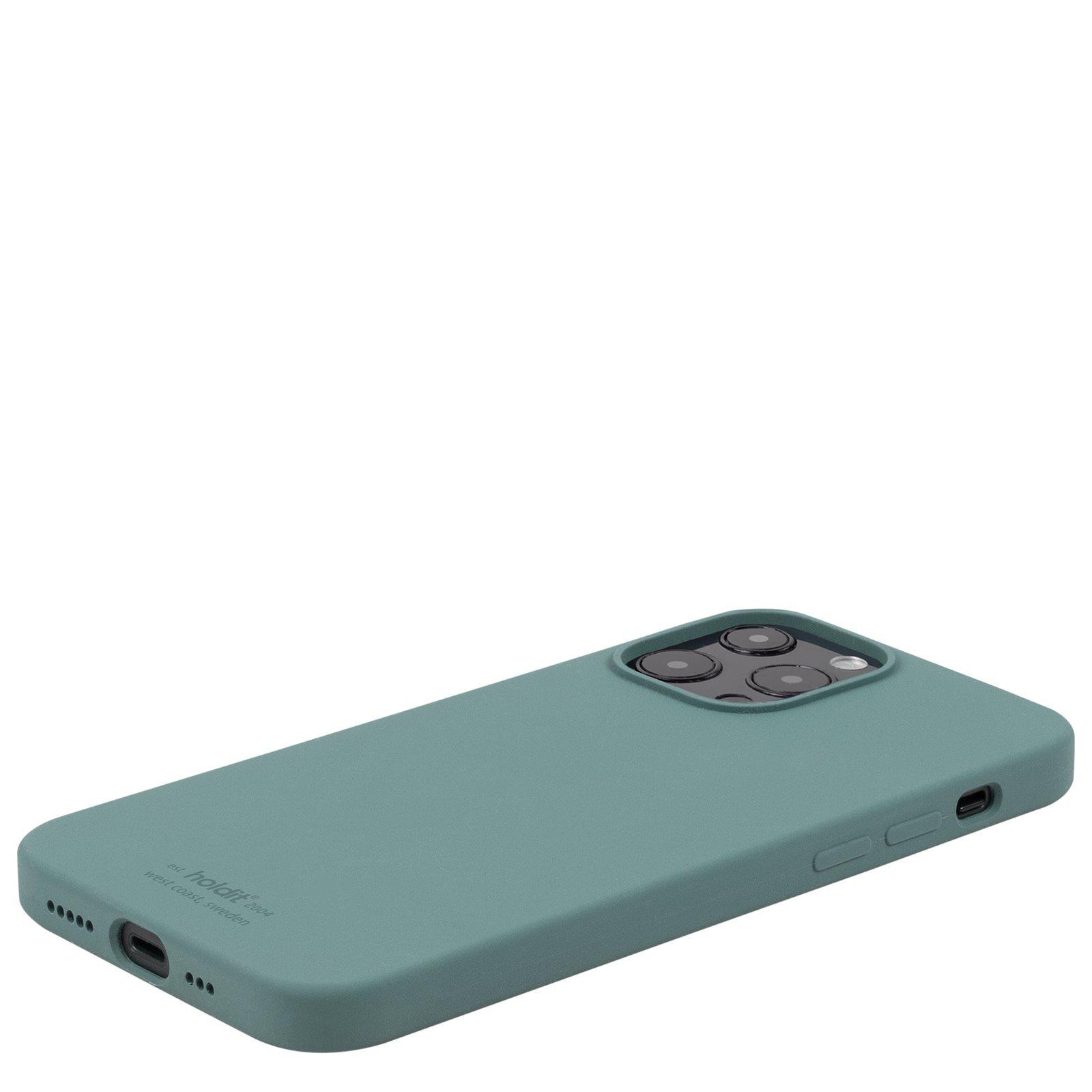 Cover in silicone iPhone 14 Pro Moss Green