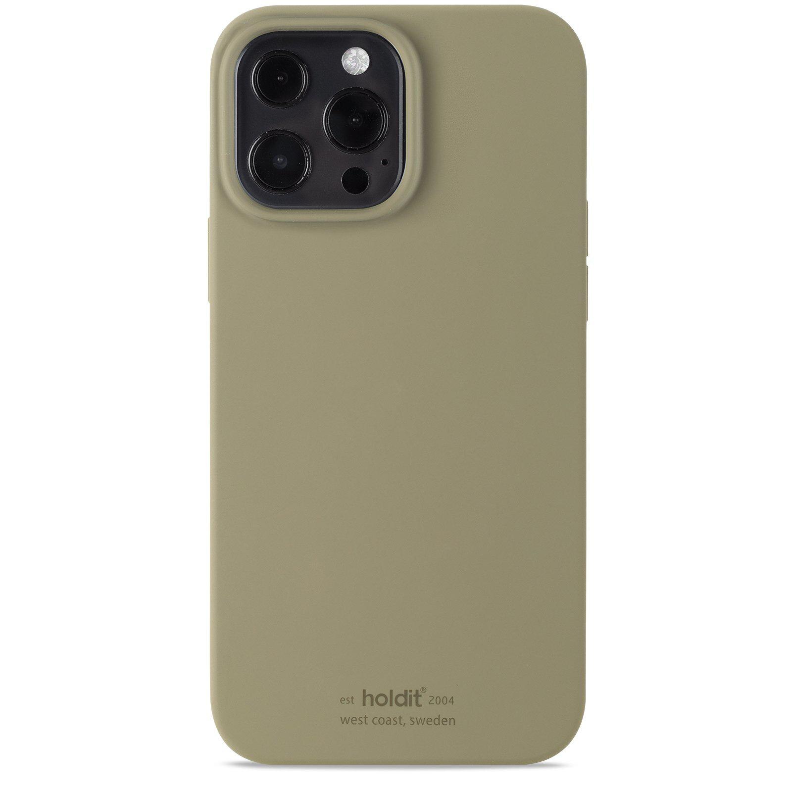 Cover in silicone iPhone 13 Pro Max Khaki Green