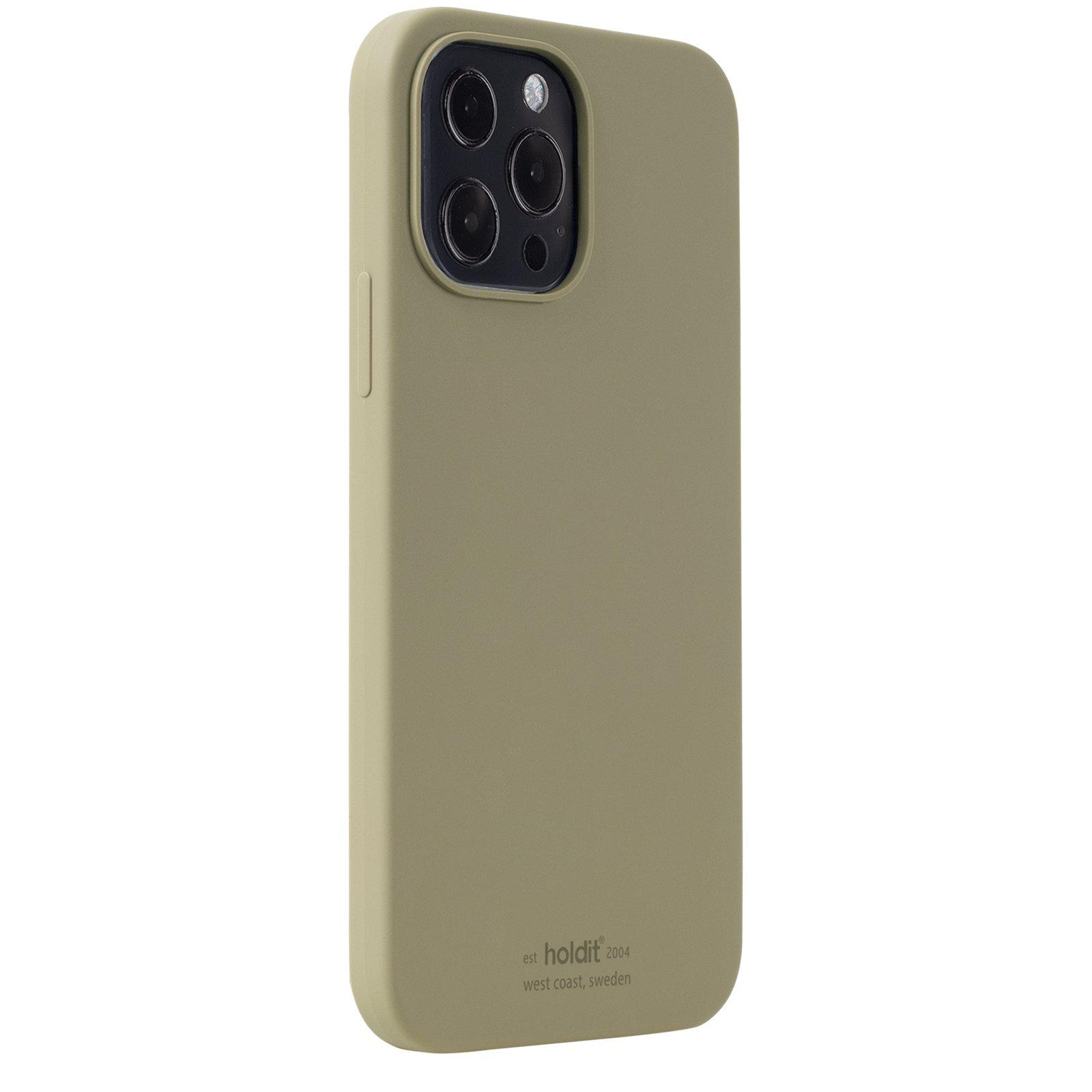 Cover in silicone iPhone 13 Pro Max Khaki Green