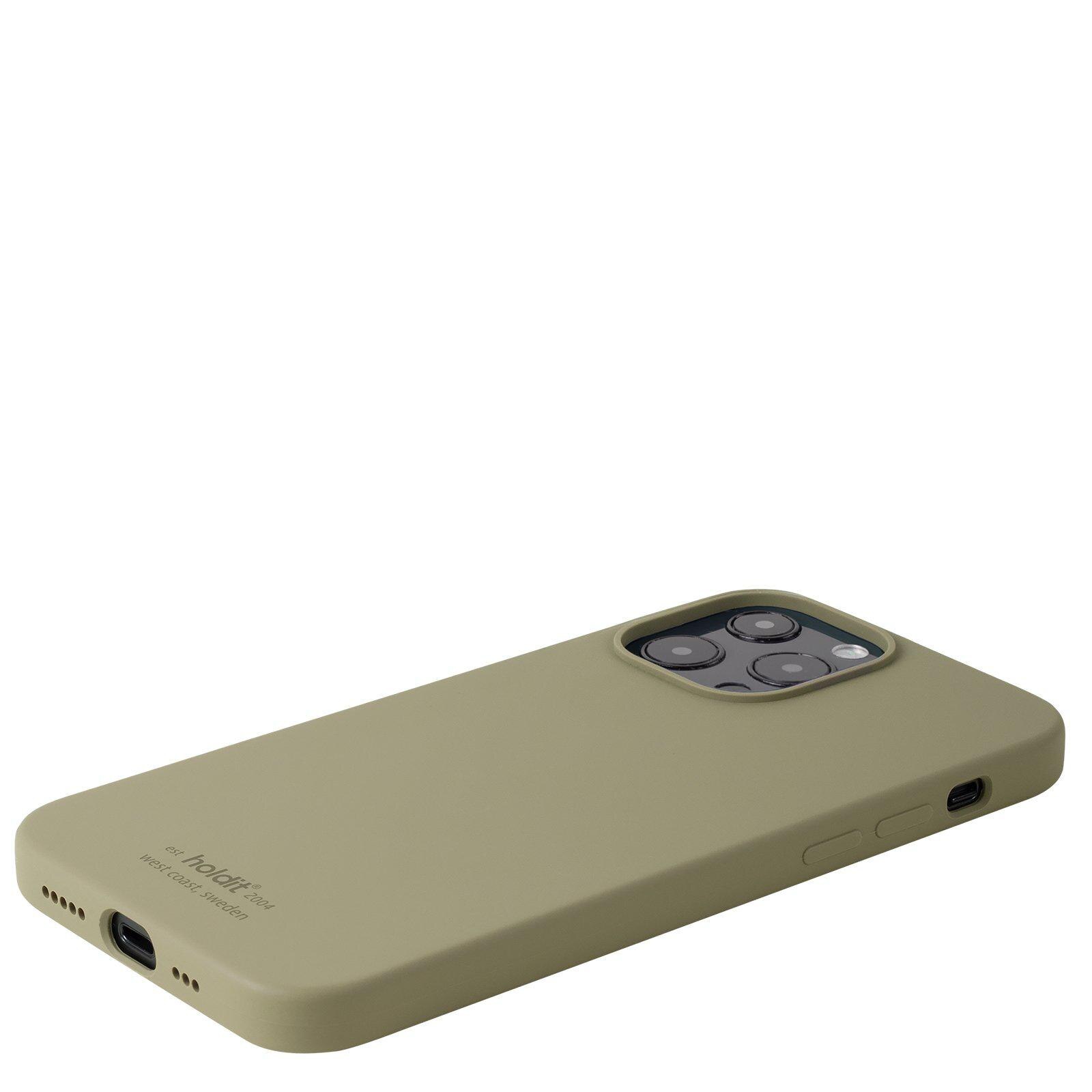 Cover in silicone iPhone 13 Pro Max Khaki Green