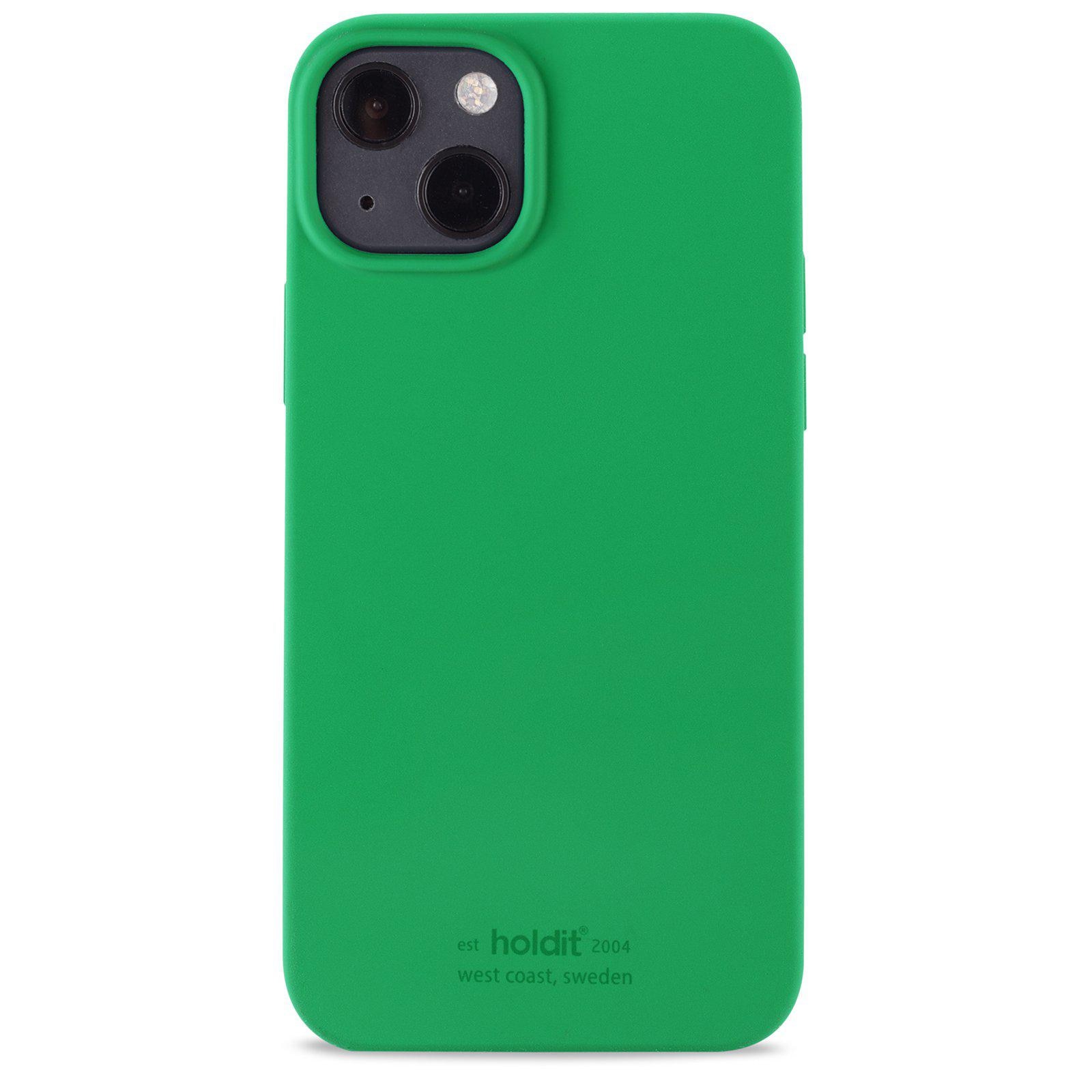 Cover in silicone iPhone 13 Grass Green