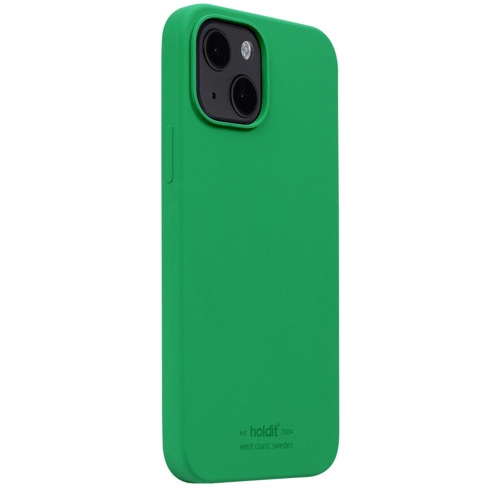 Cover in silicone iPhone 13 Grass Green