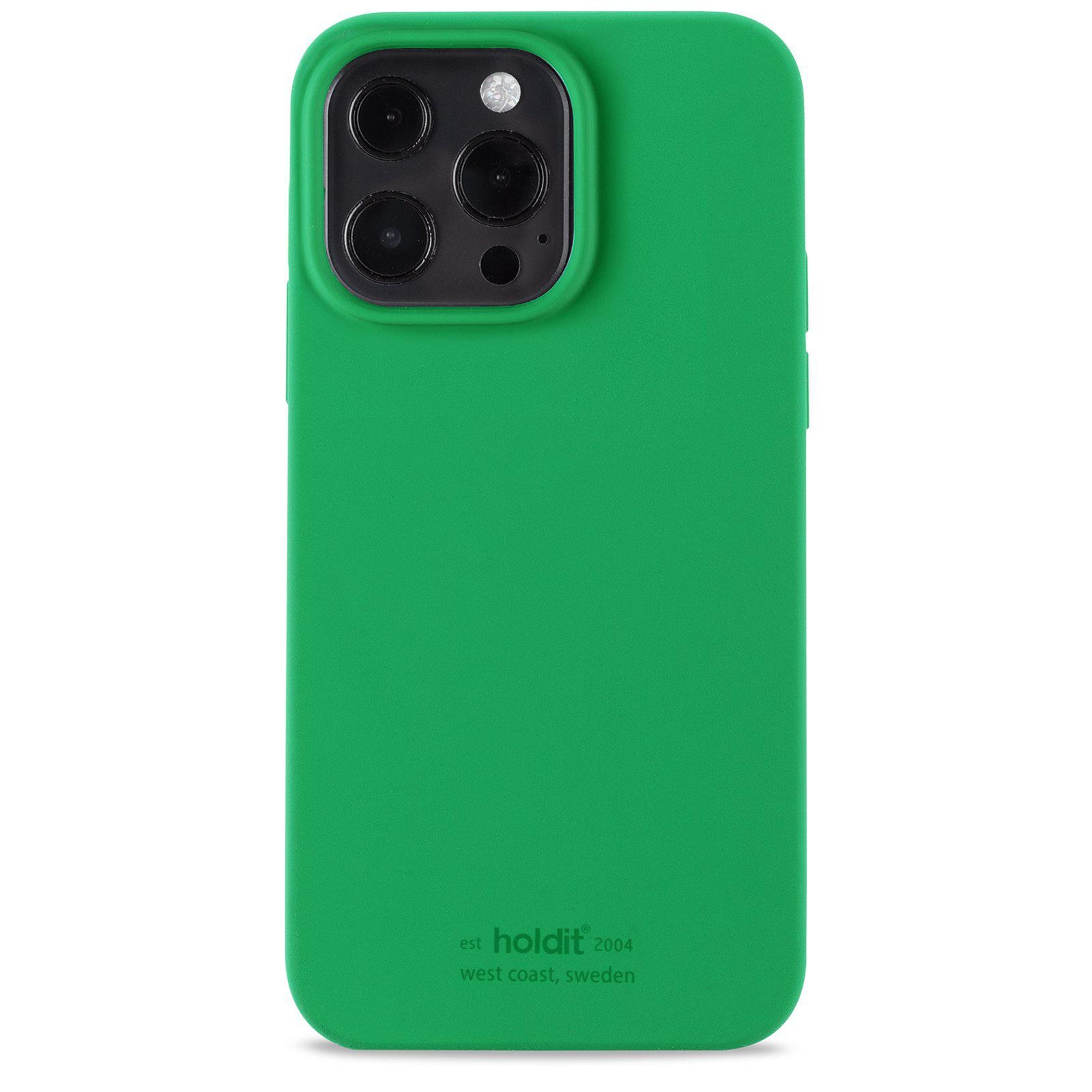 Cover in silicone iPhone 13 Pro Grass Green