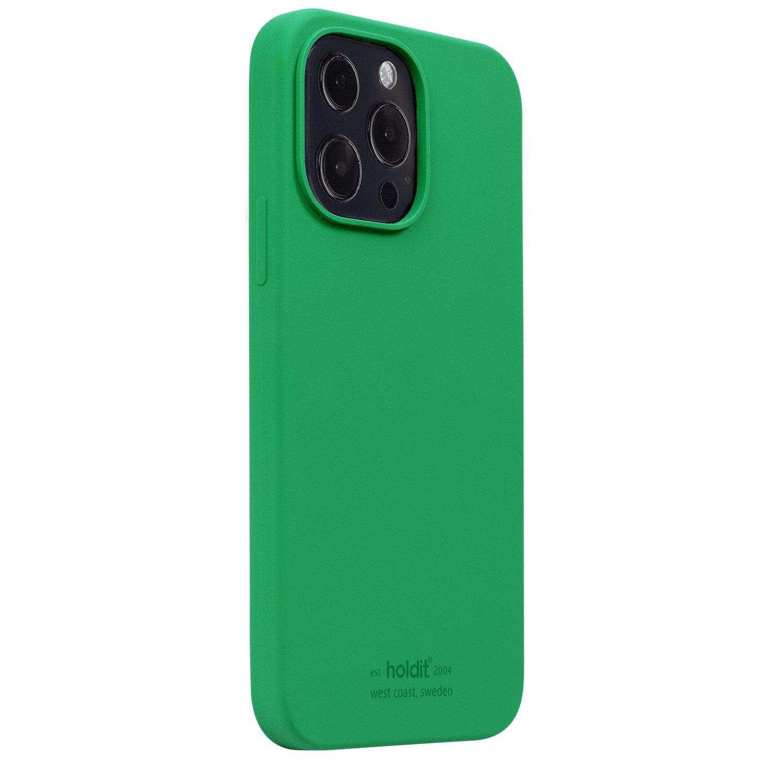 Cover in silicone iPhone 13 Pro Grass Green