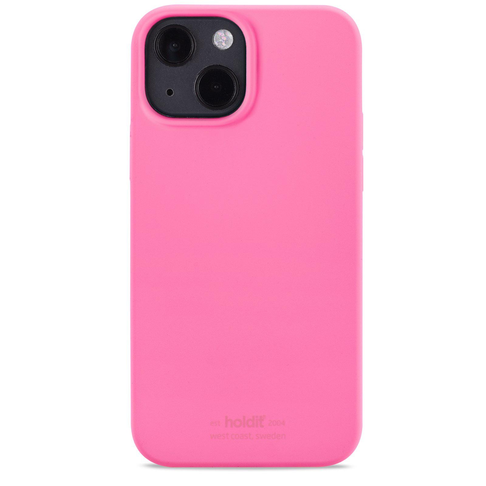 Cover in silicone iPhone 13 Bright Pink