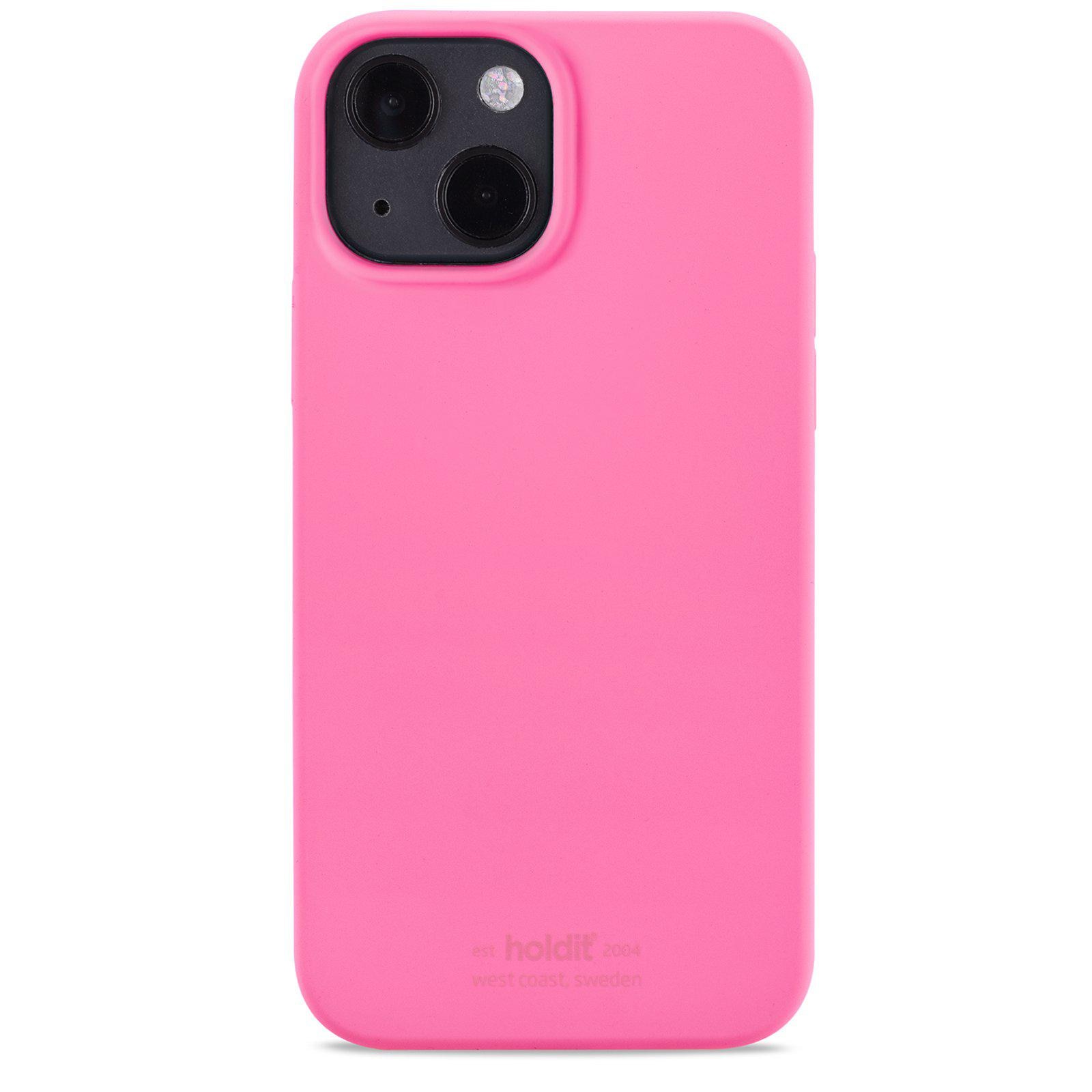 Cover in silicone iPhone 14 Bright Pink