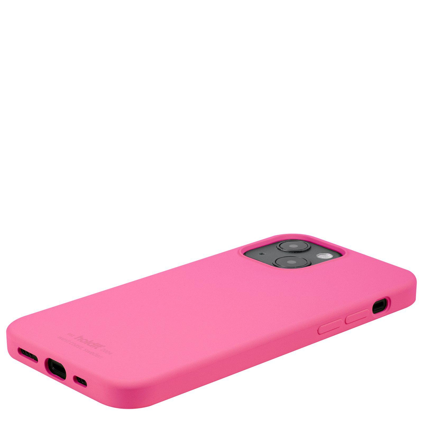 Cover in silicone iPhone 14 Bright Pink