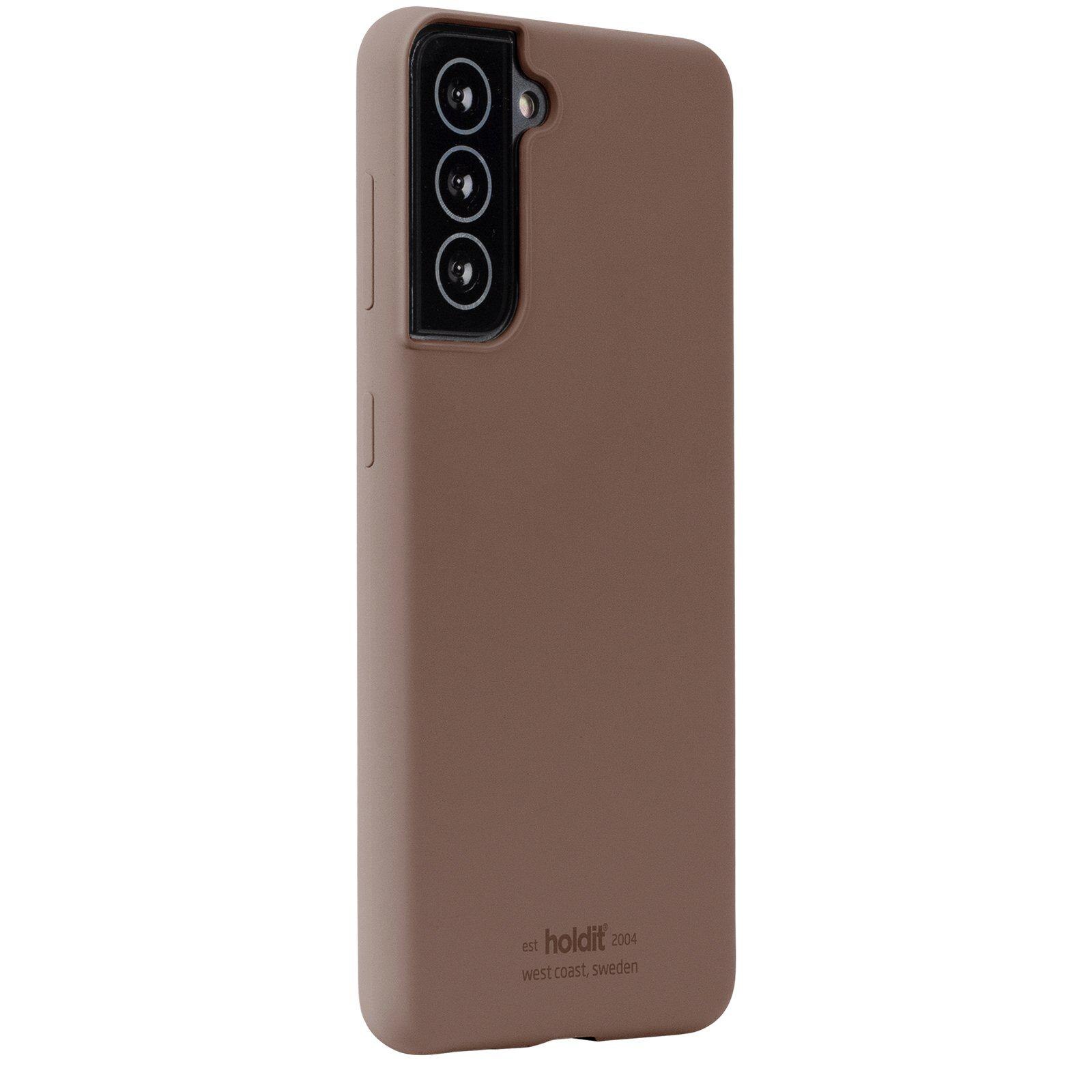 Cover in silicone per Samsung Galaxy S22 Marrone