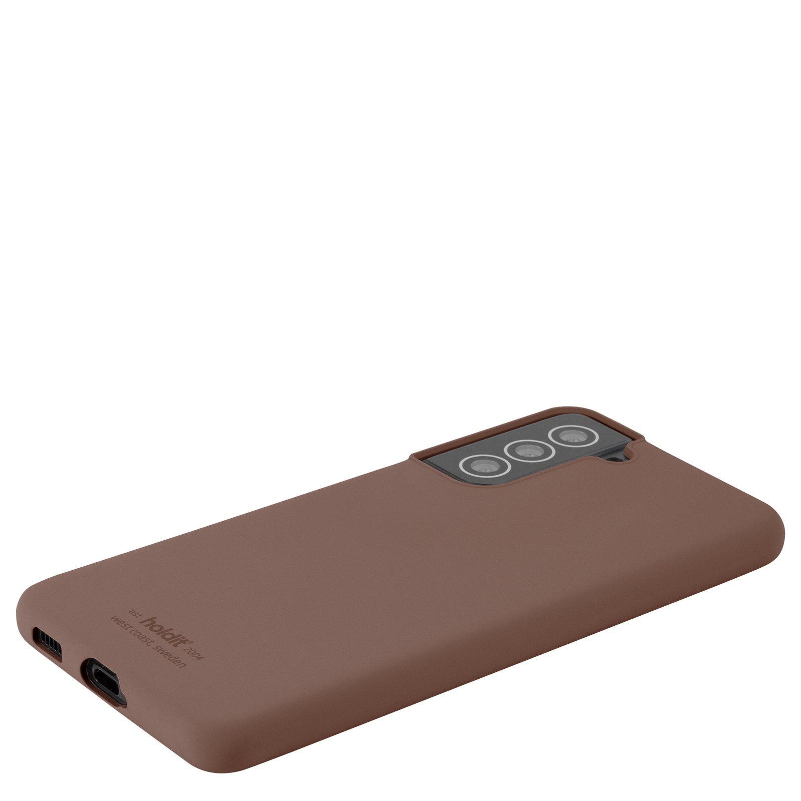 Cover in silicone per Samsung Galaxy S22 Marrone
