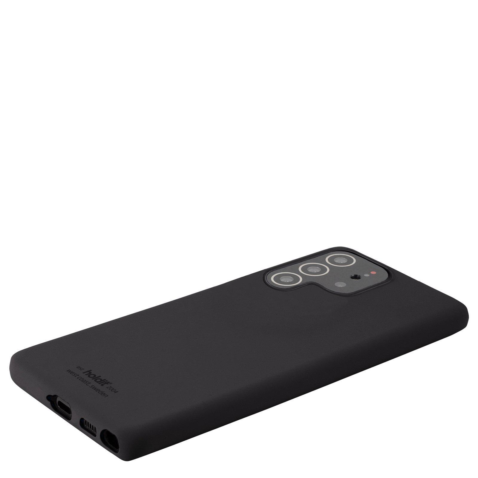 Cover in silicone per Samsung Galaxy S22 Ultra Nero