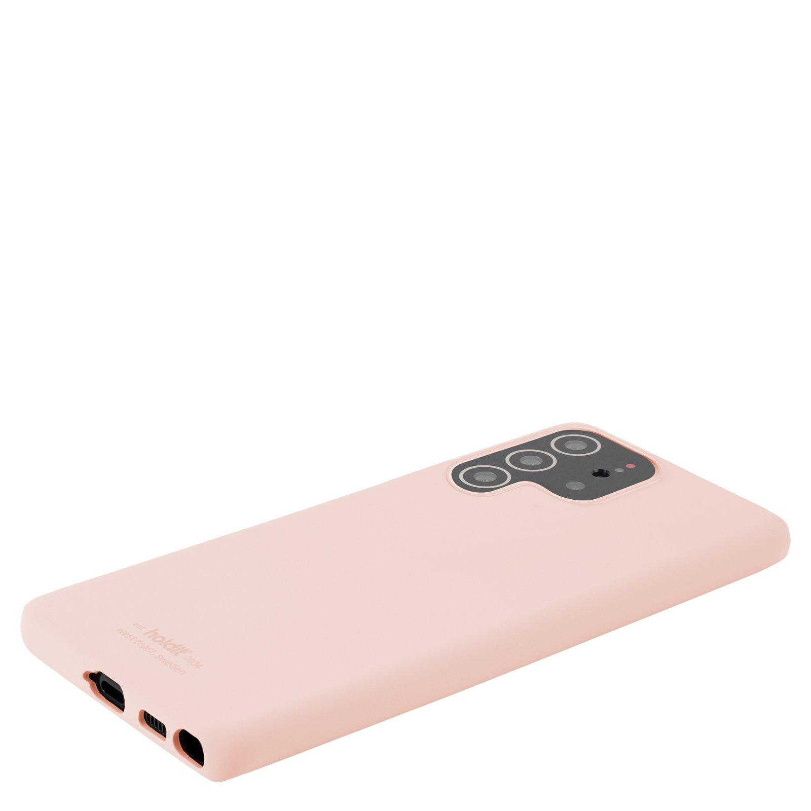 Cover in silicone per Samsung Galaxy S22 Ultra Rosa