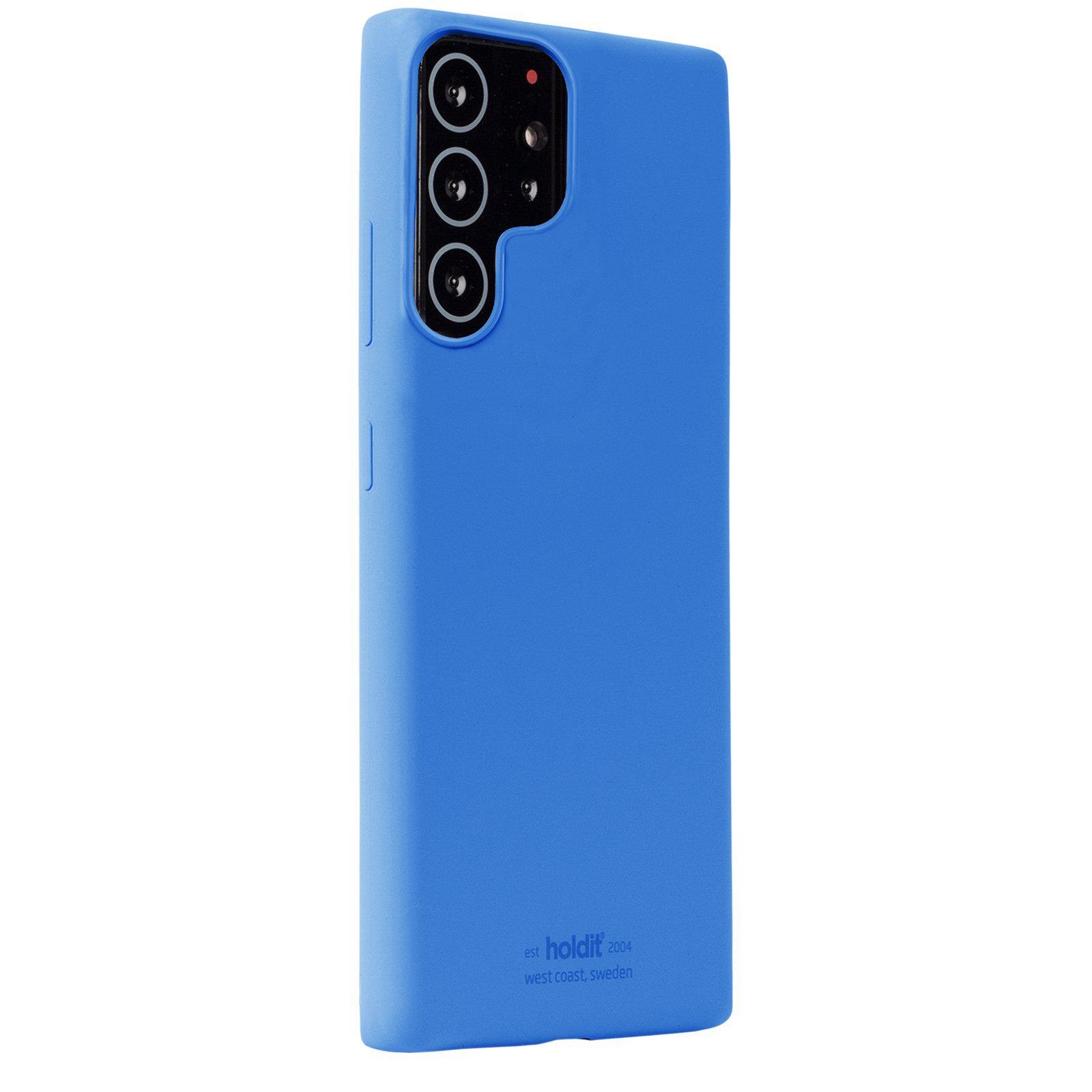 Cover in silicone per Samsung Galaxy S22 Ultra Blu