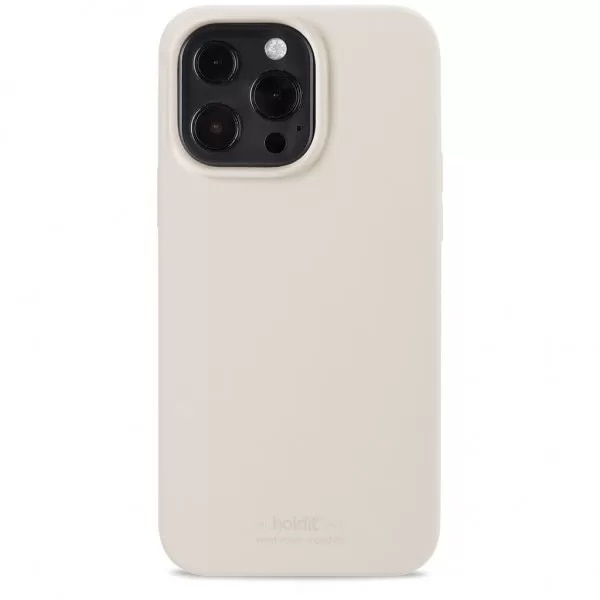 Cover in silicone iPhone 14 Pro Light Beige