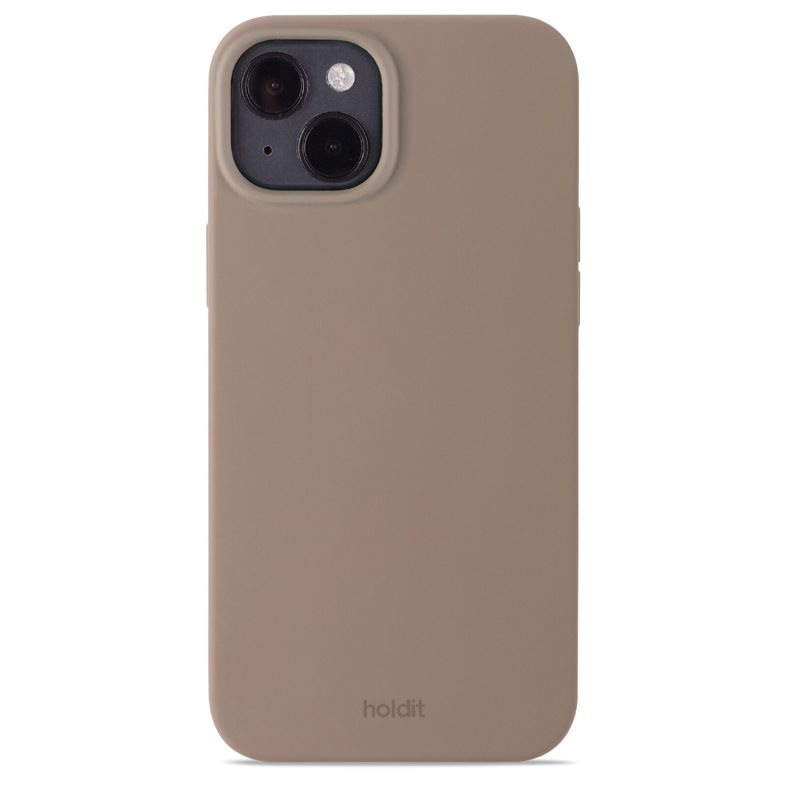 Cover in silicone per iPhone 14 Plus Marrone