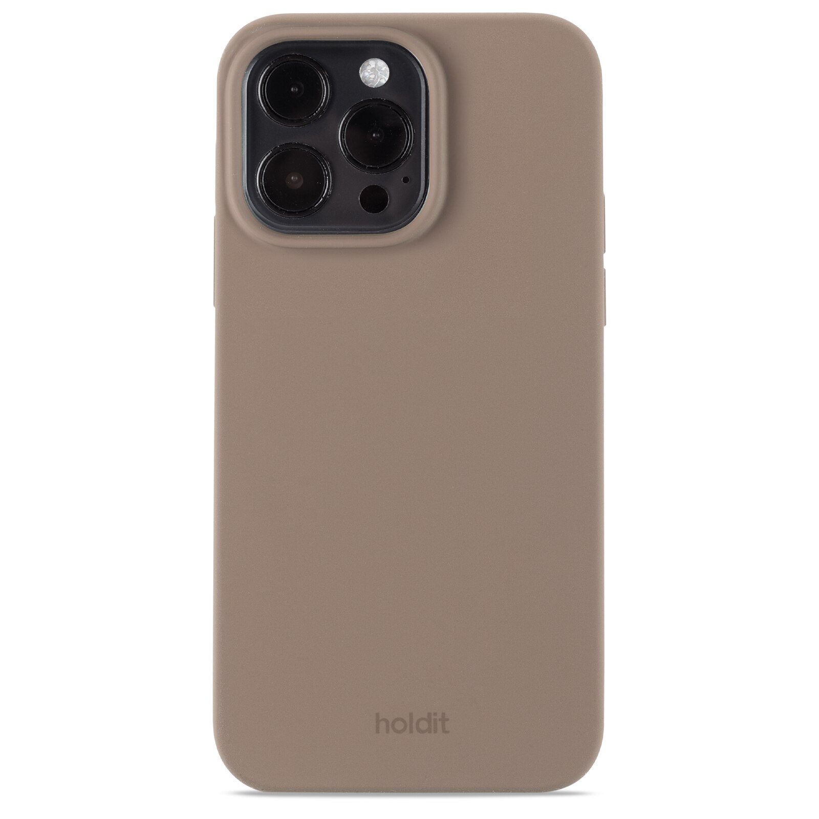 Cover in silicone per iPhone 14 Pro Max Marrone