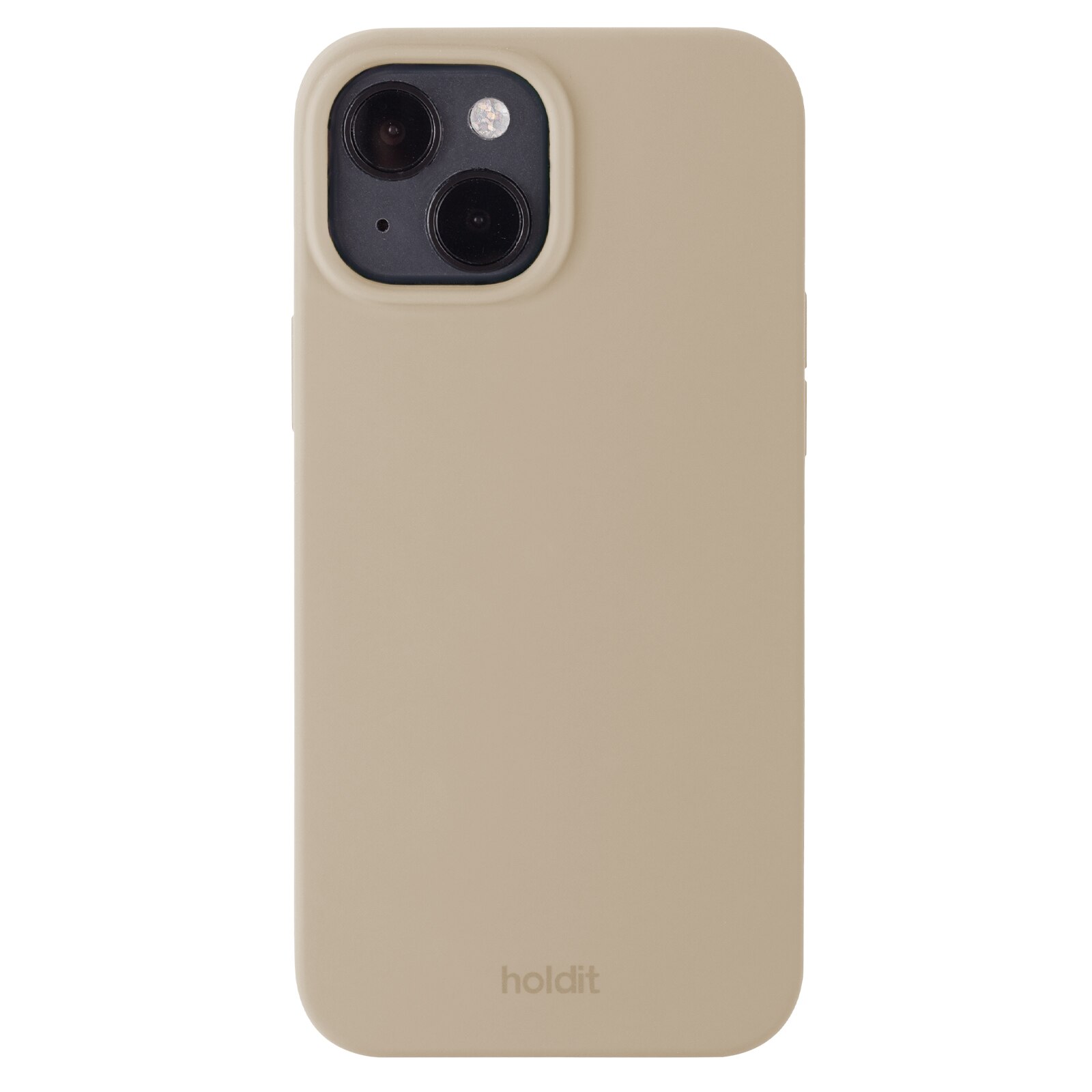 Cover in silicone iPhone 14 Latte Beige