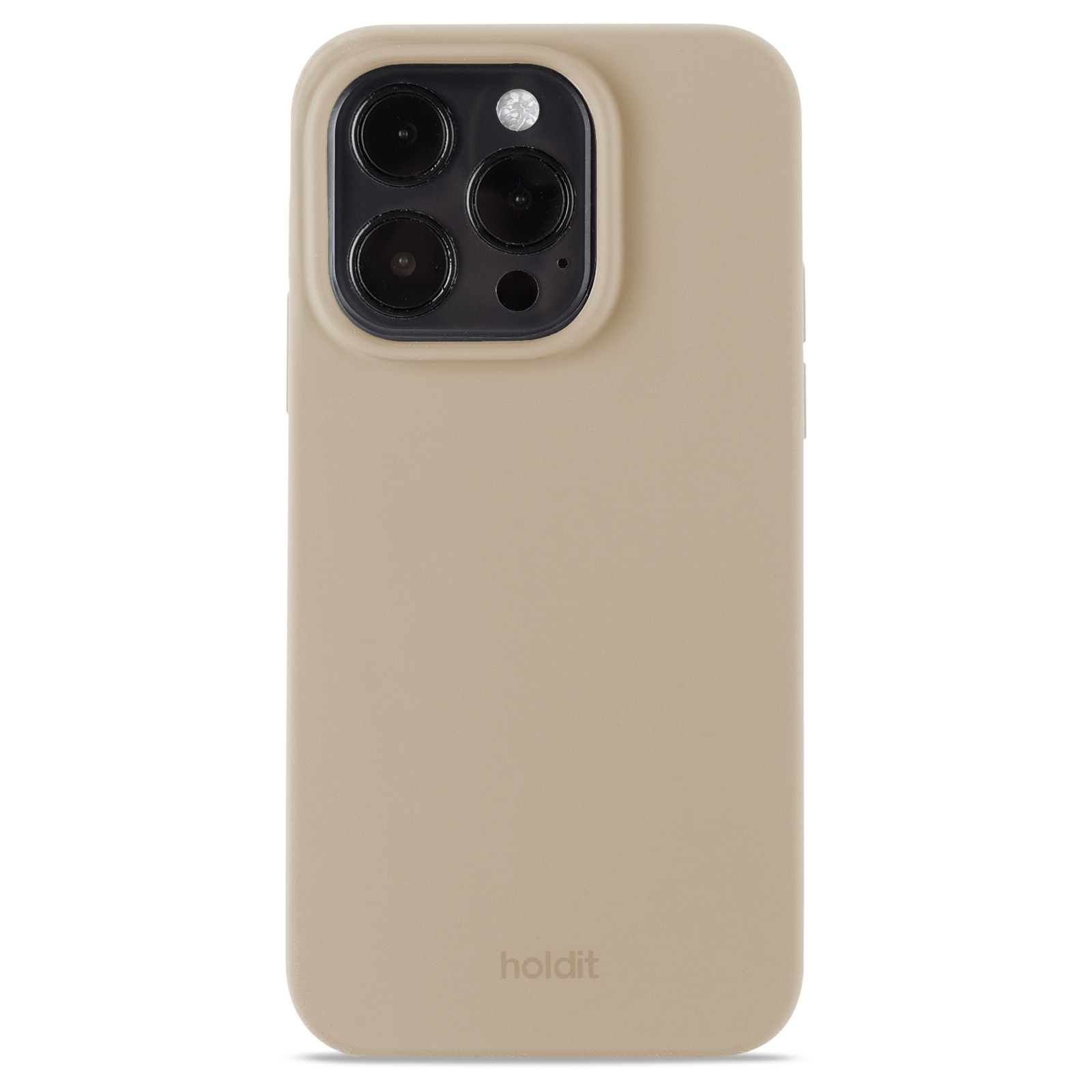 Cover in silicone iPhone 14 Pro Latte Beige