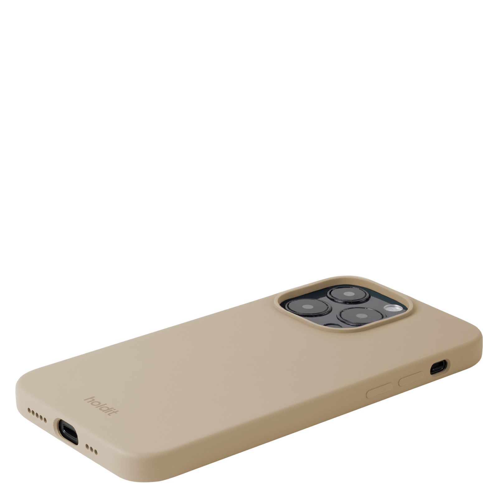 Cover in silicone iPhone 14 Pro Latte Beige