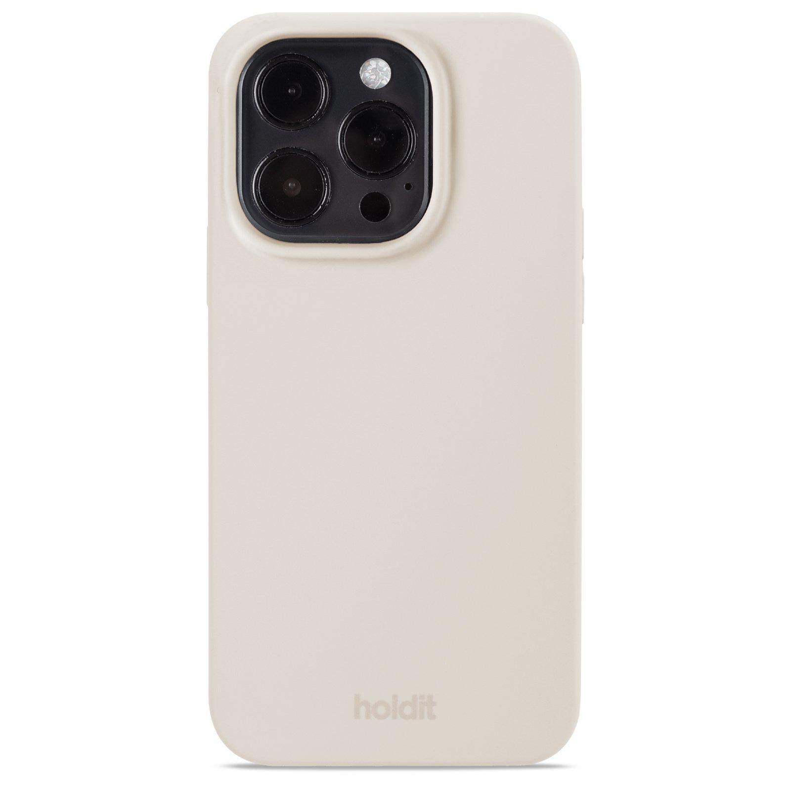 Cover in silicone per iPhone 15 Pro Light Beige