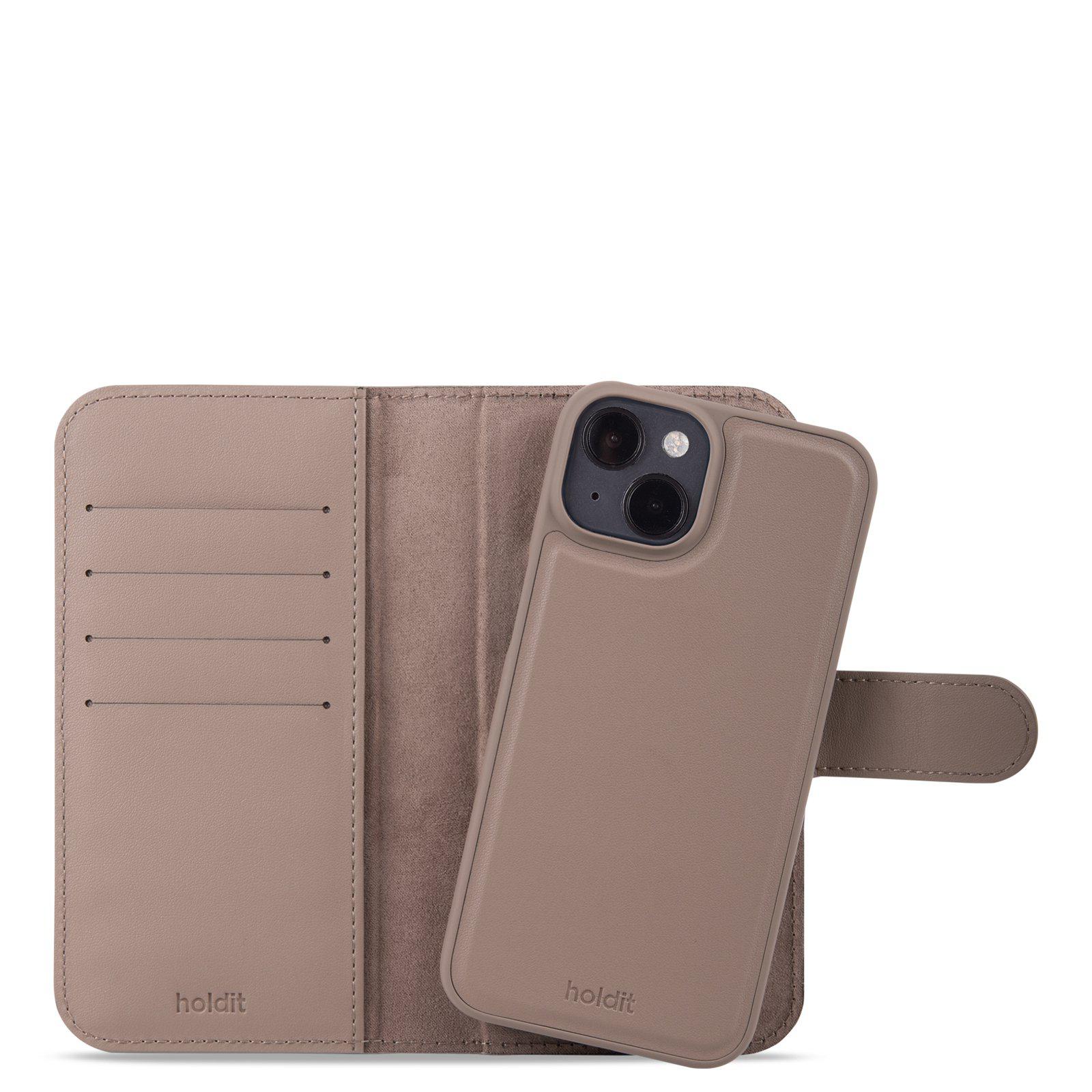 Custodia a portafoglio magnetiche Plus iPhone 15 Mocha Brown