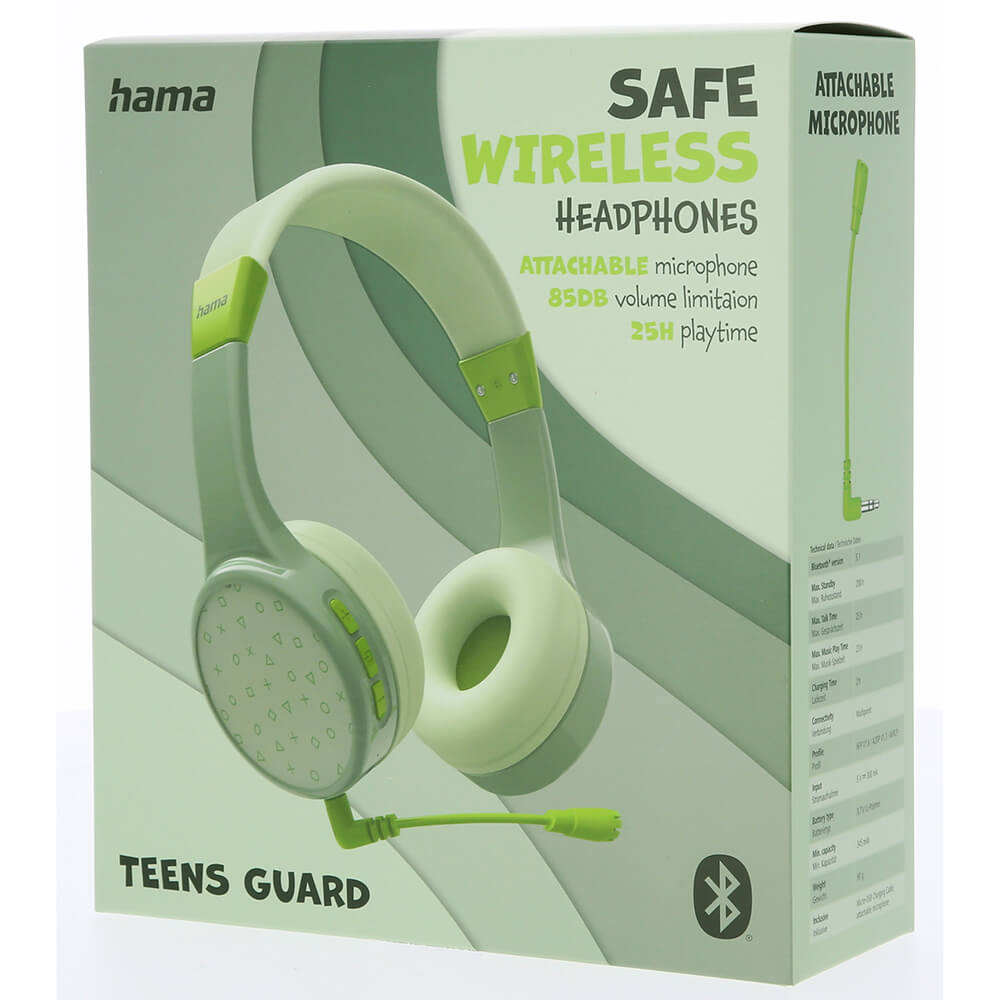 Teens Guard On-Ear Wireless Cuffie per bambini, verde
