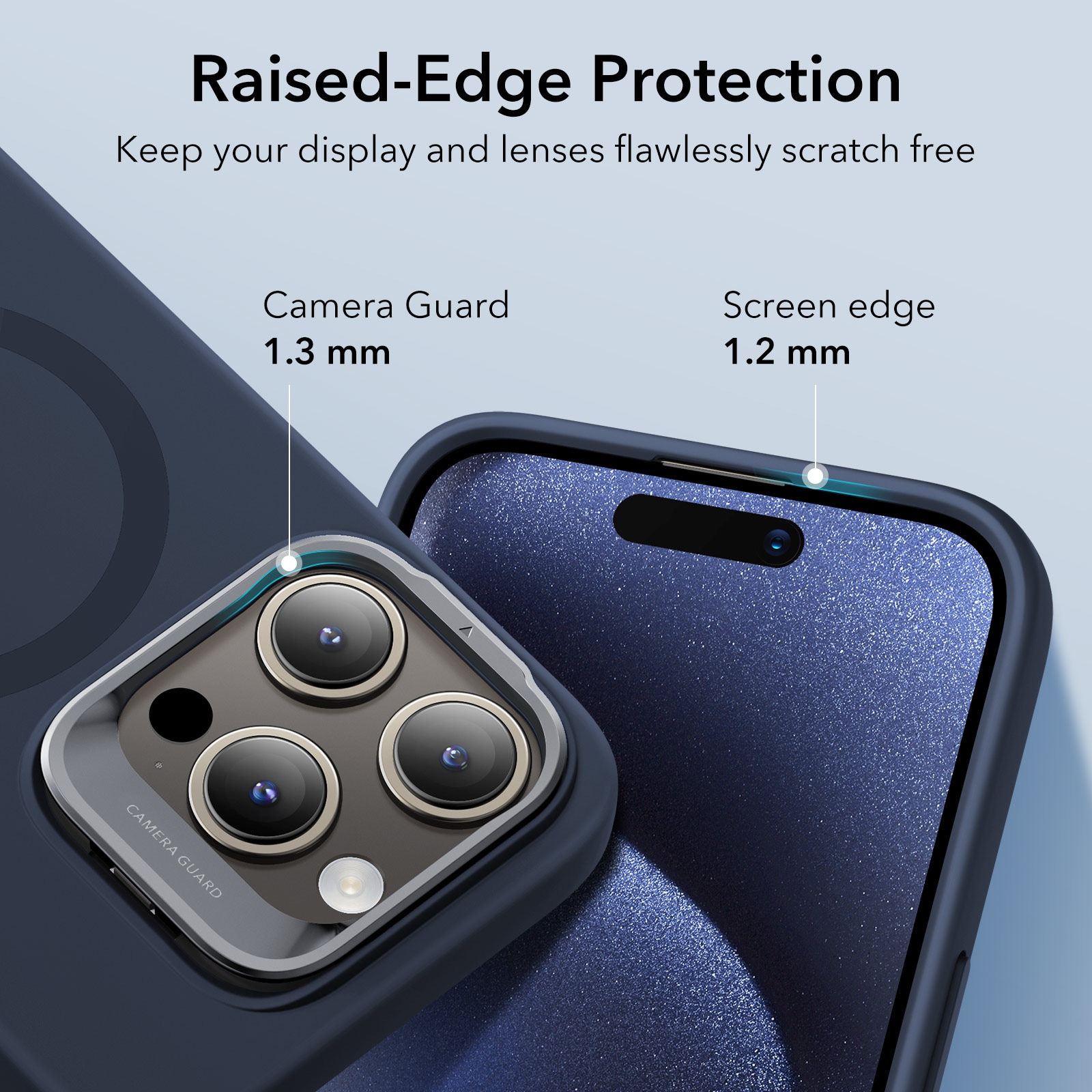 Cover Cloud Kickstand HaloLock MagSafe iPhone 15 Pro Dark Blue