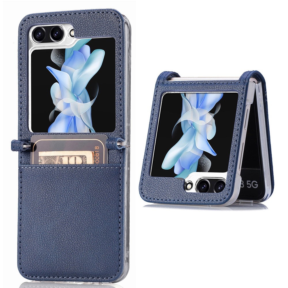 Cover portafoglio Slim Card Wallet Samsung Galaxy Z Flip 6 blu