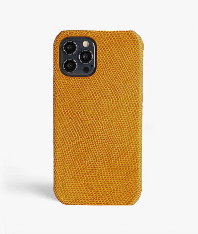 Cover iPhone 12/iPhone 12 Pro Lizard Giallo