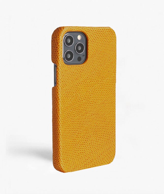 Cover iPhone 12/iPhone 12 Pro Lizard Giallo