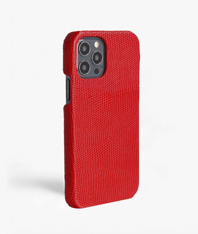 Cover iPhone 12/iPhone 12 Pro Lizard Rosso