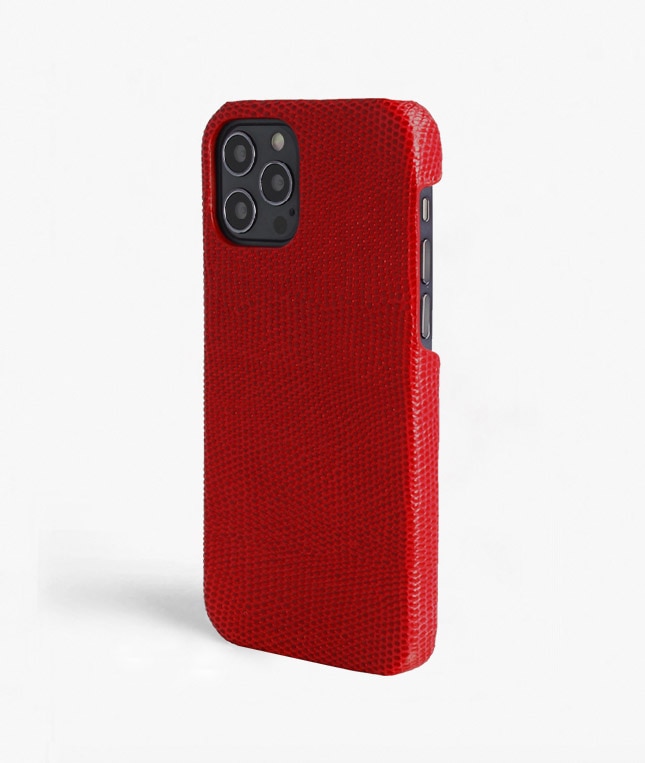 Cover iPhone 12/iPhone 12 Pro Lizard Rosso