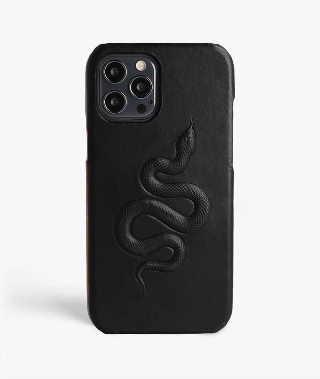 Cover iPhone 12/iPhone 12 Pro Snake  Nero
