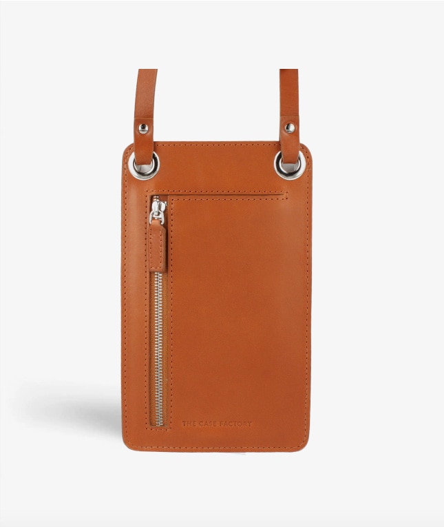 Smart Crossbody Borsa Vegetable Tanned Snake Marrone