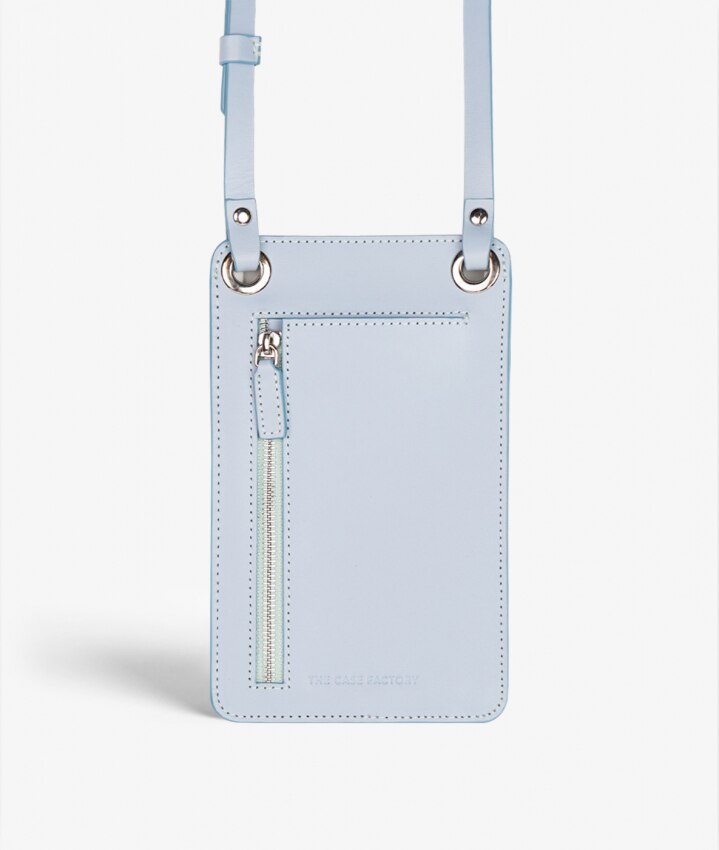 Smart Crossbody Borsa Vegetable Tanned Smiley Blu