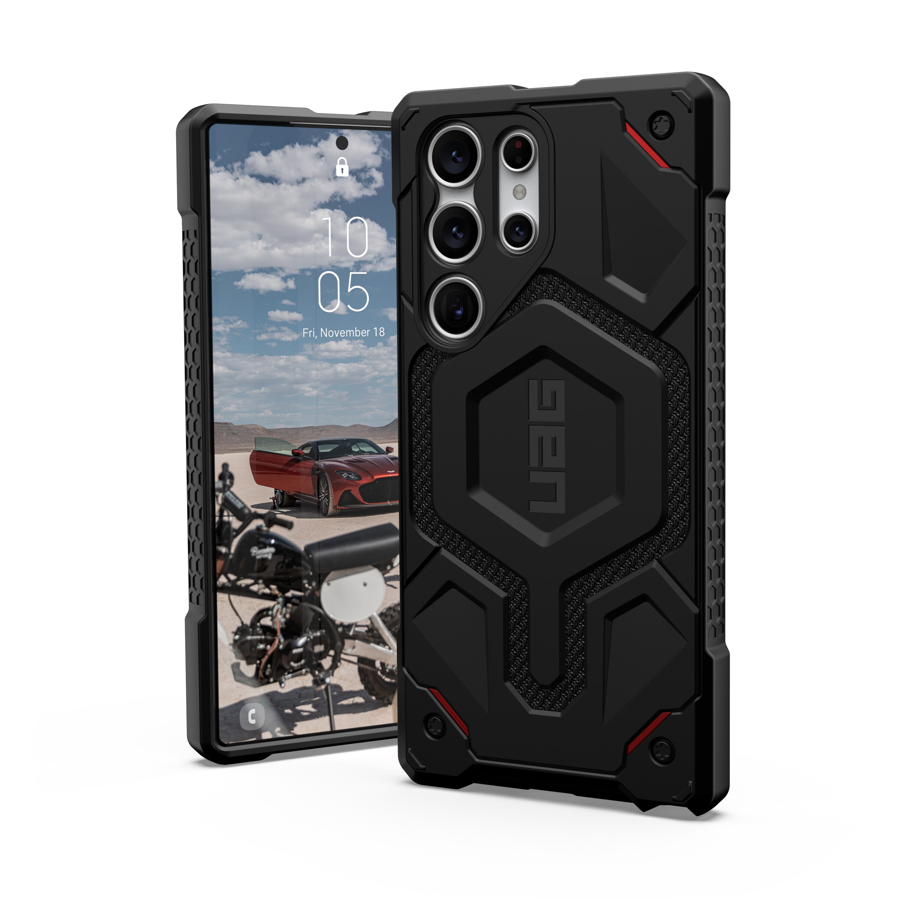 Cover Monarch Kevlar Pro Magnet Galaxy S23 Ultra nero