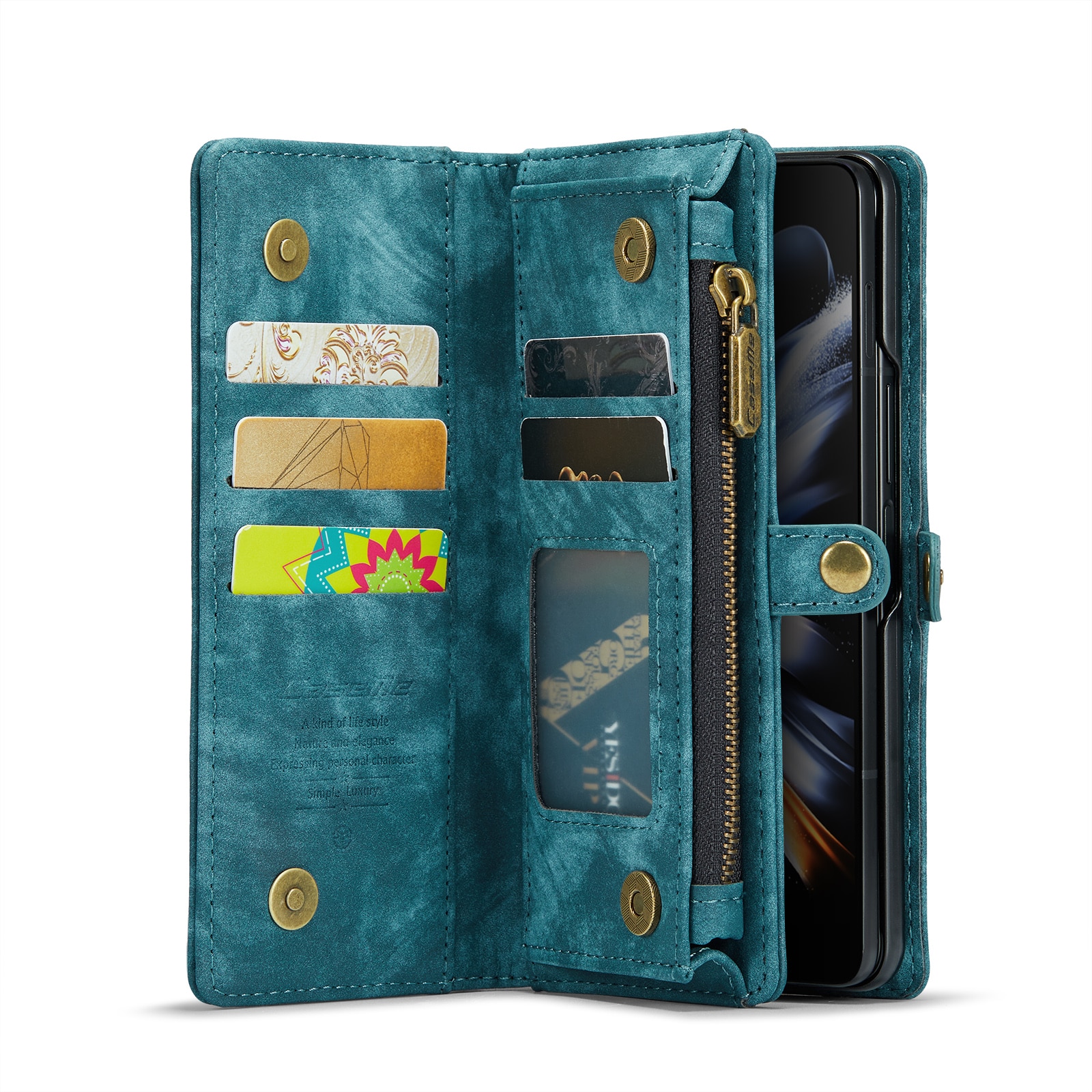 Cover portafoglio Multi-Slot Samsung Galaxy Z Fold 4 Blu